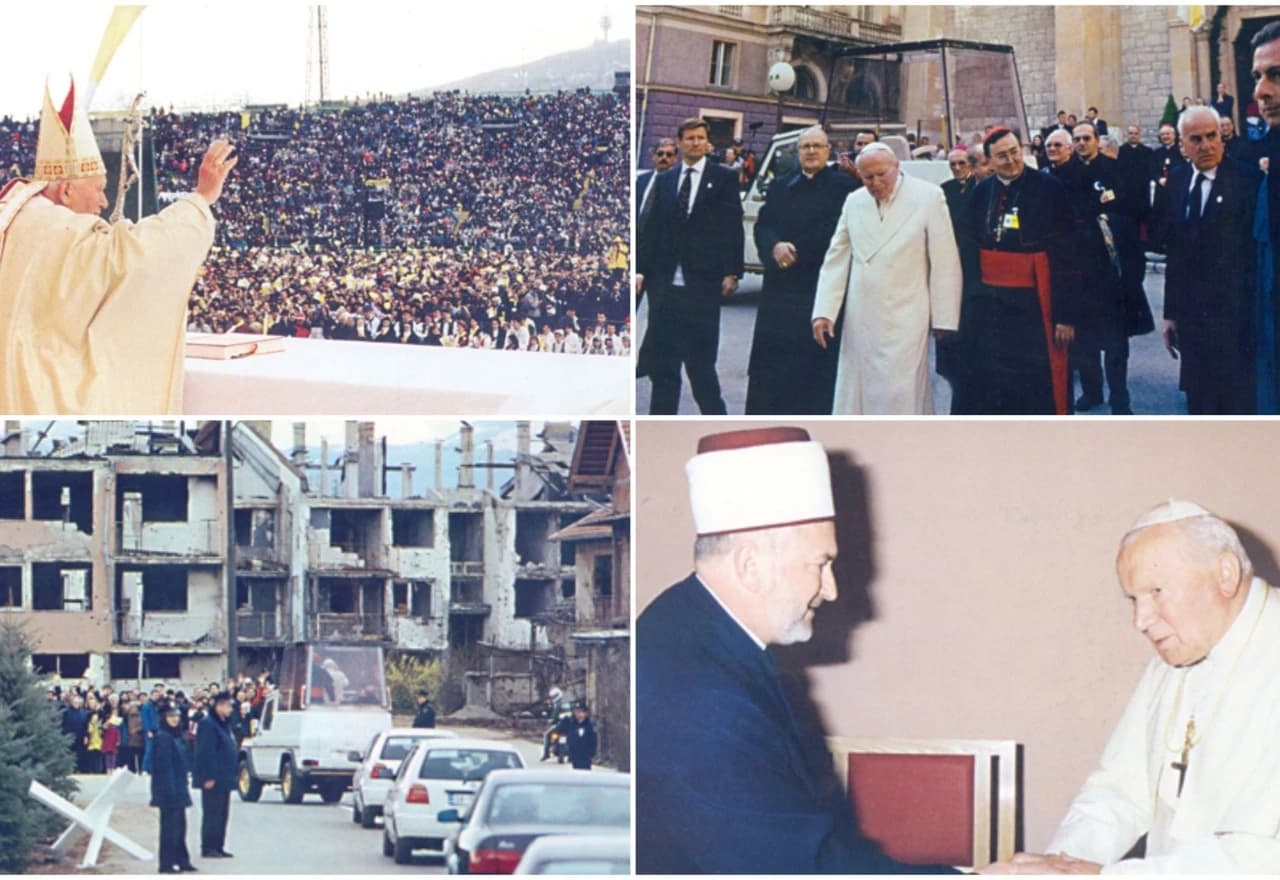 Papa Ivan Pavao II u posjetu Sarajevu