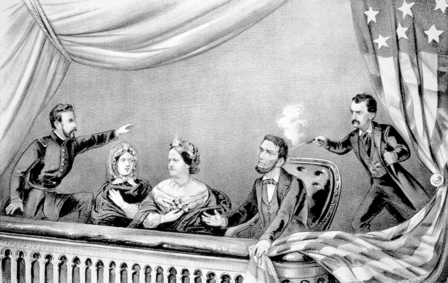 Atentat na Abrahama Lincolna, ilustracija