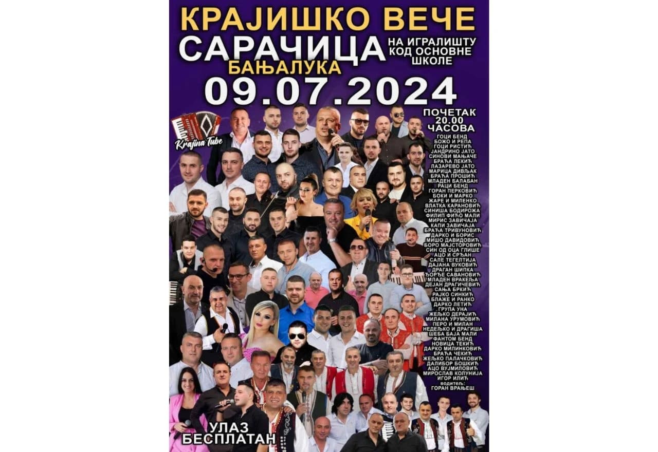 Najava ''Krajiško veče''