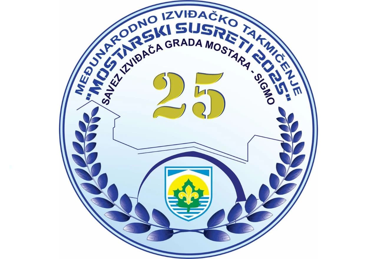 Logo izviđačkog natjecanja "Mostarski susreti 2025"