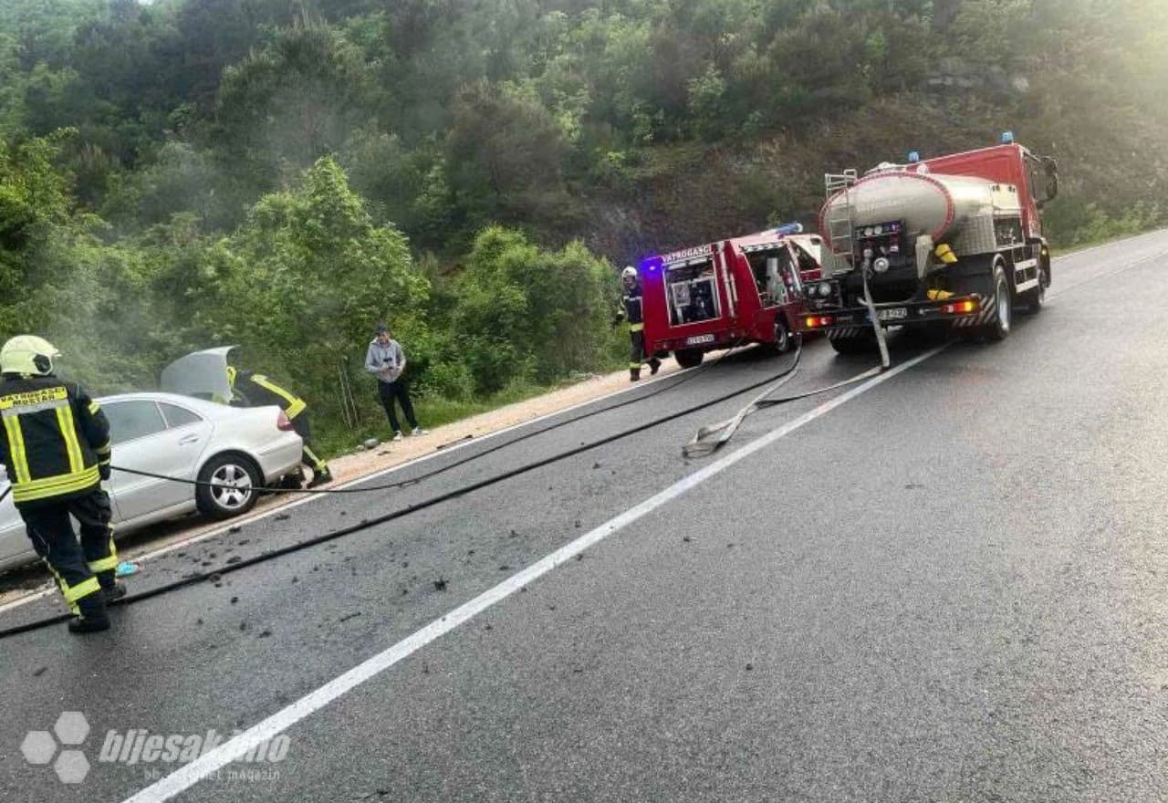 Na području Žovnice zapalilo se vozilo