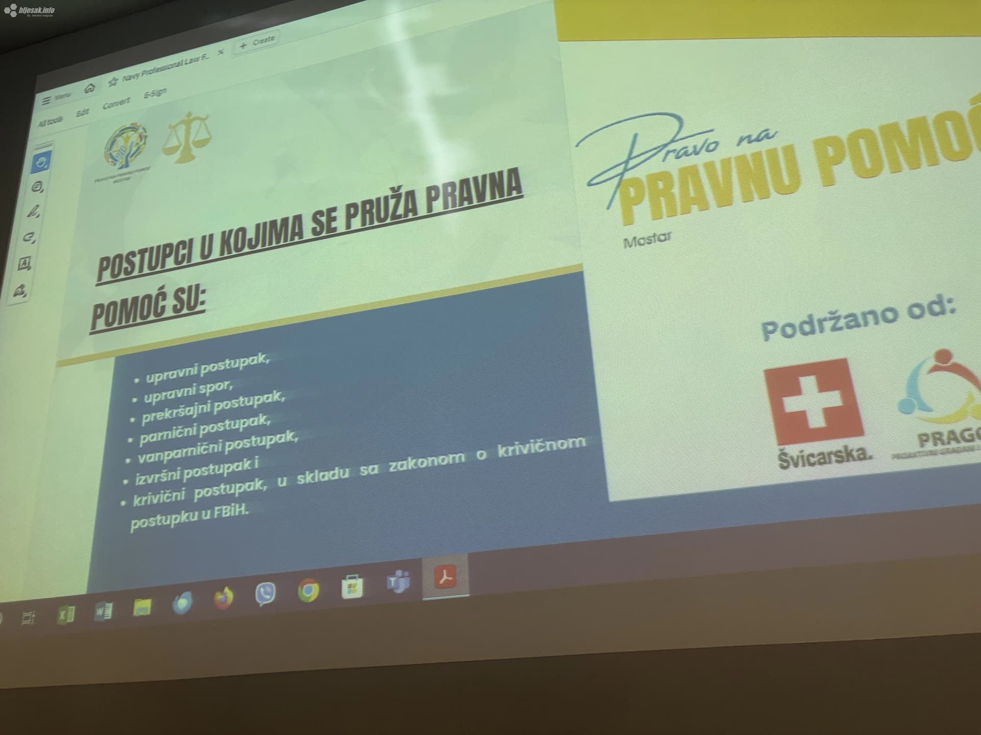 Završni događaj inicijative "Pravo na pravnu pomoć - Mostar"