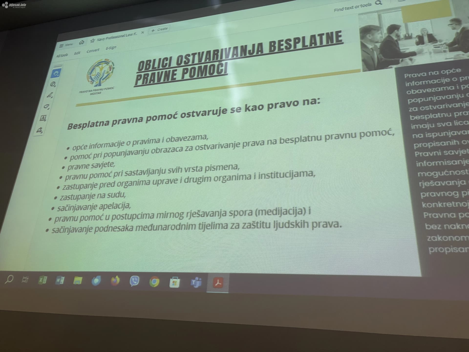 Završni događaj inicijative "Pravo na pravnu pomoć - Mostar"
