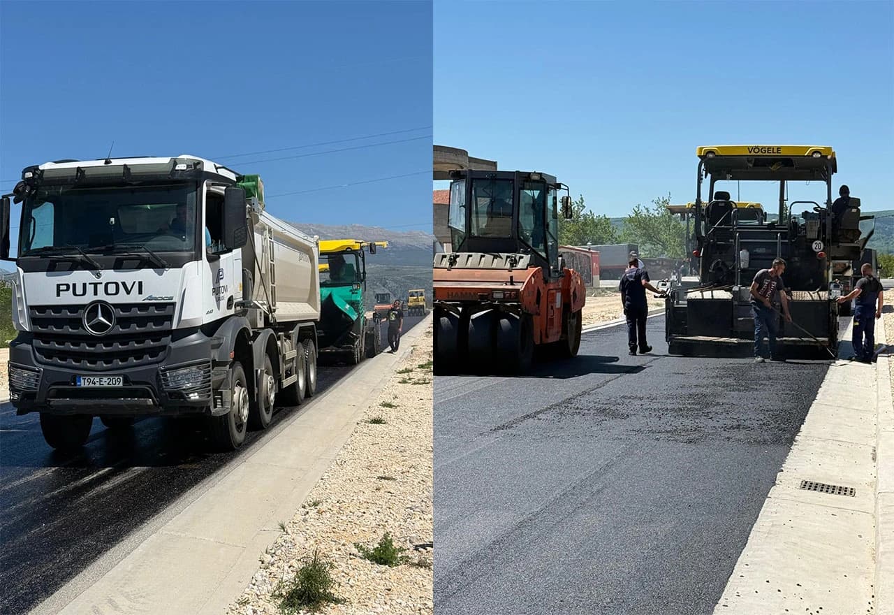 Završni sloj asfalta na prometnici Varda – Rodoč