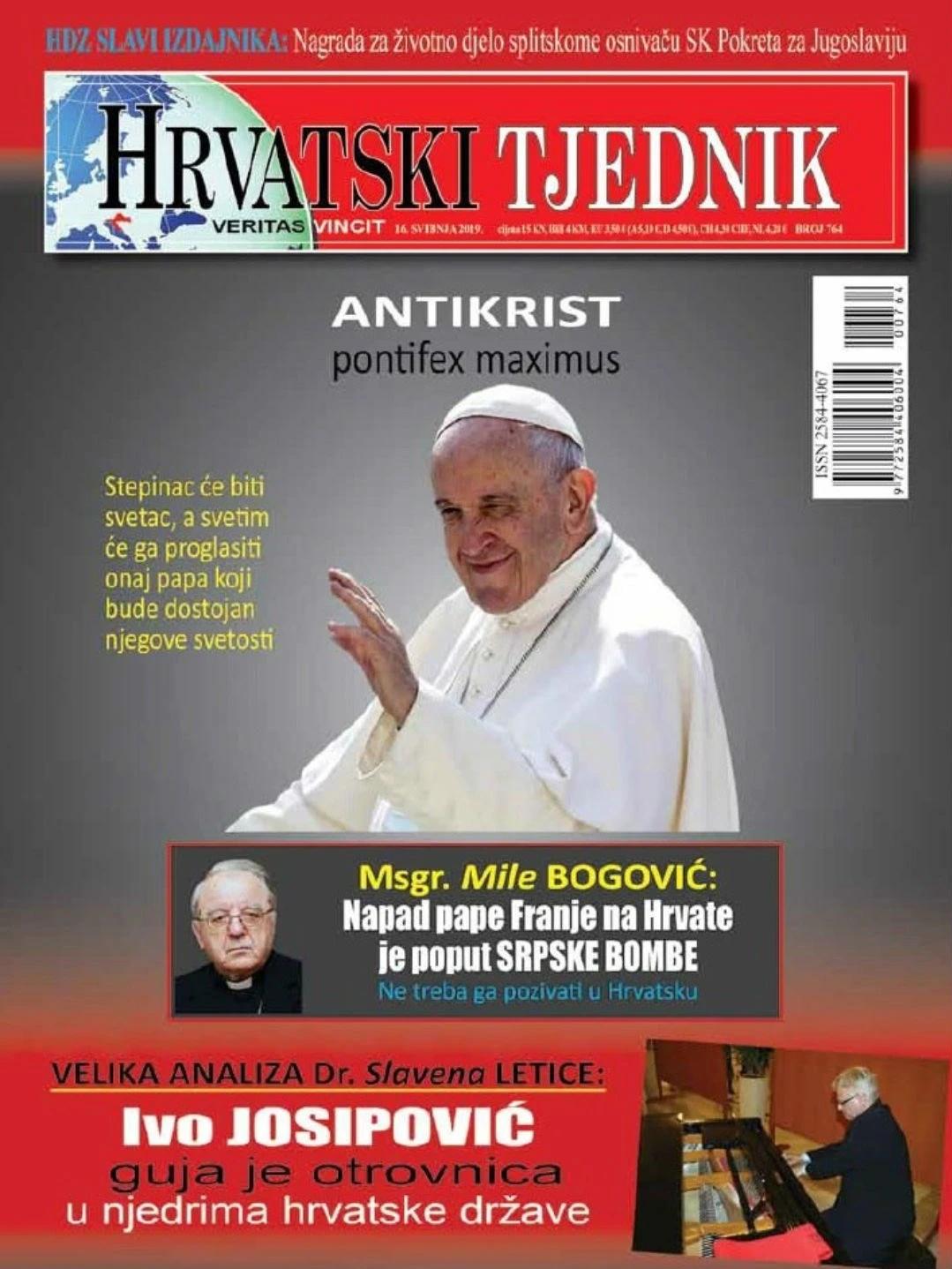 Hrvatski tjednik o Papi Franji