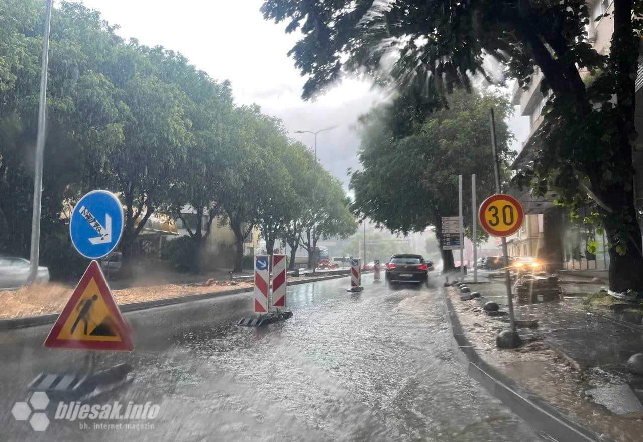Mostar je zahvatilo kišno nevrijeme
