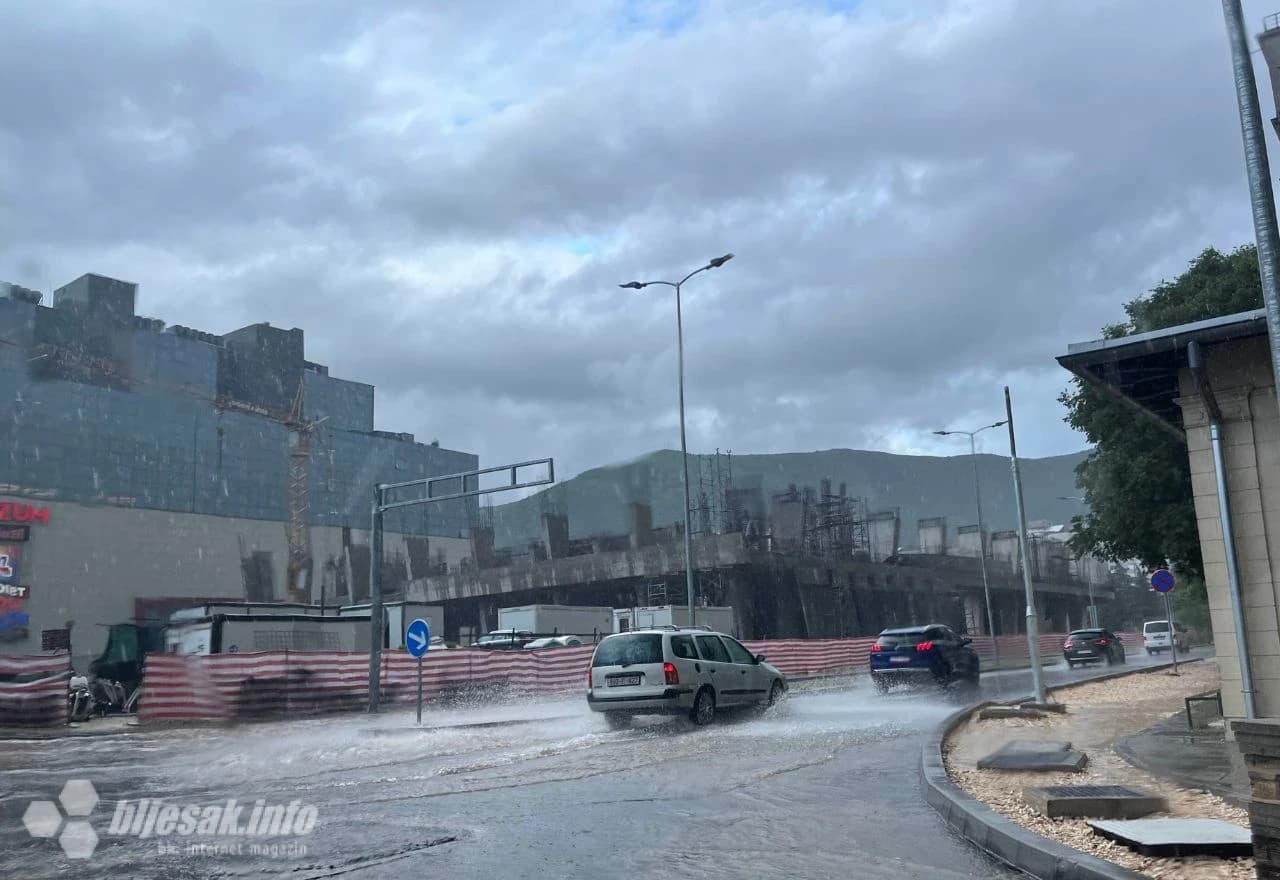 Mostar je zahvatilo kišno nevrijeme