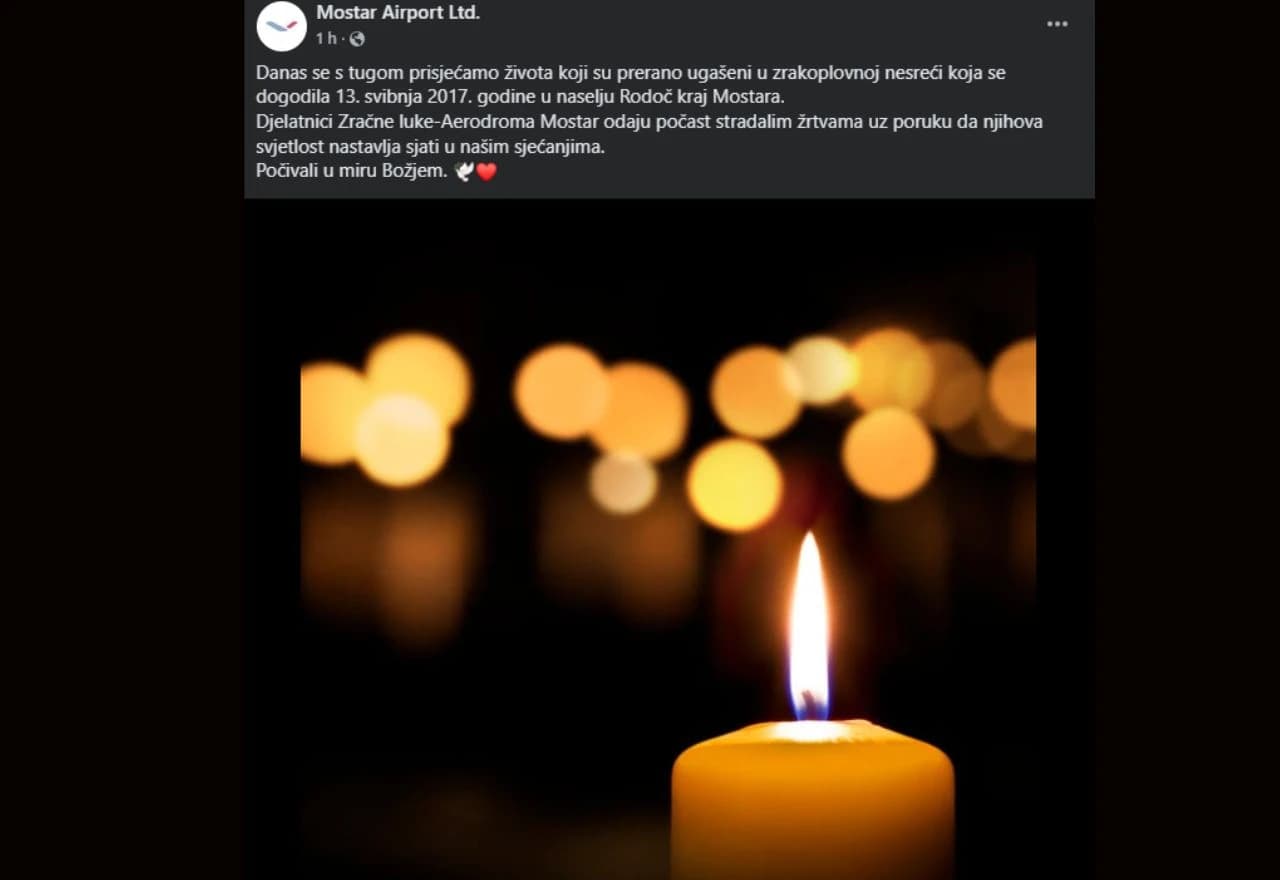 Zračna luka Mostar se prisjetila stradanja