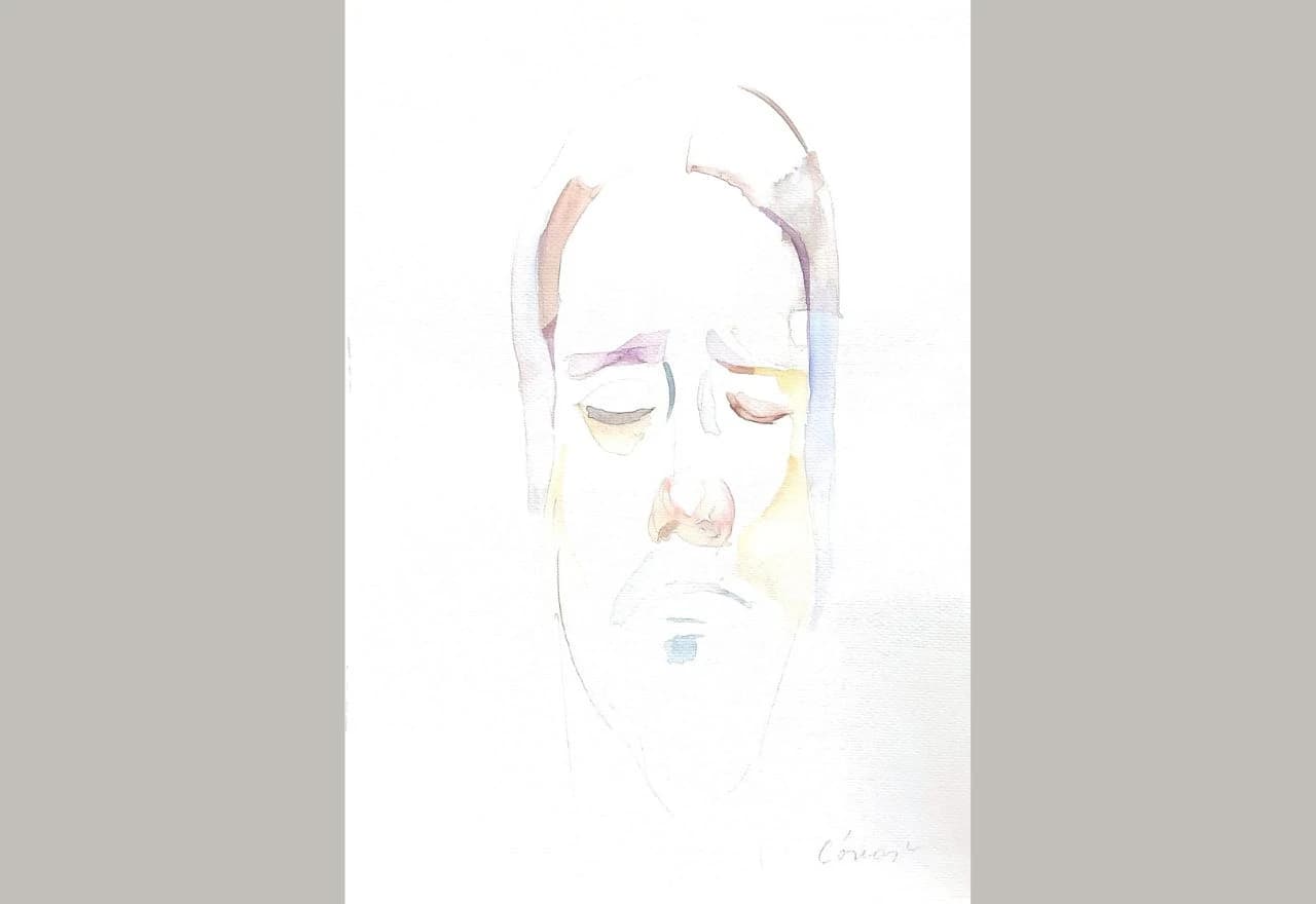 "Na tvom licu, svjetlo" - akvarel