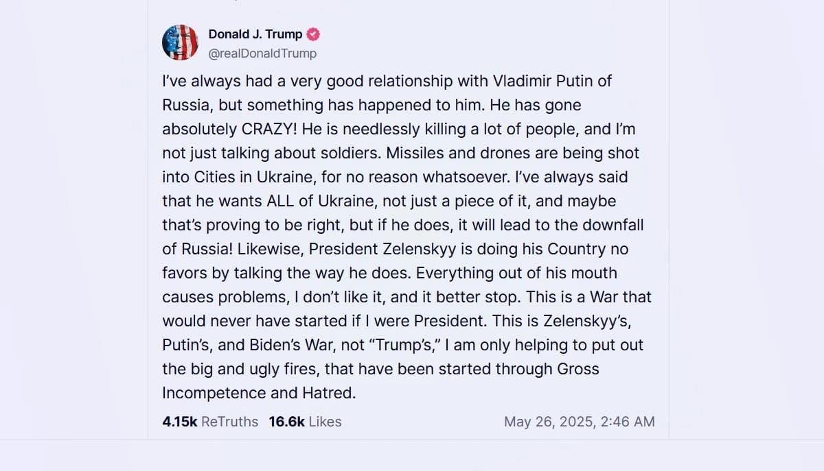 Objava Donalda Trumpa