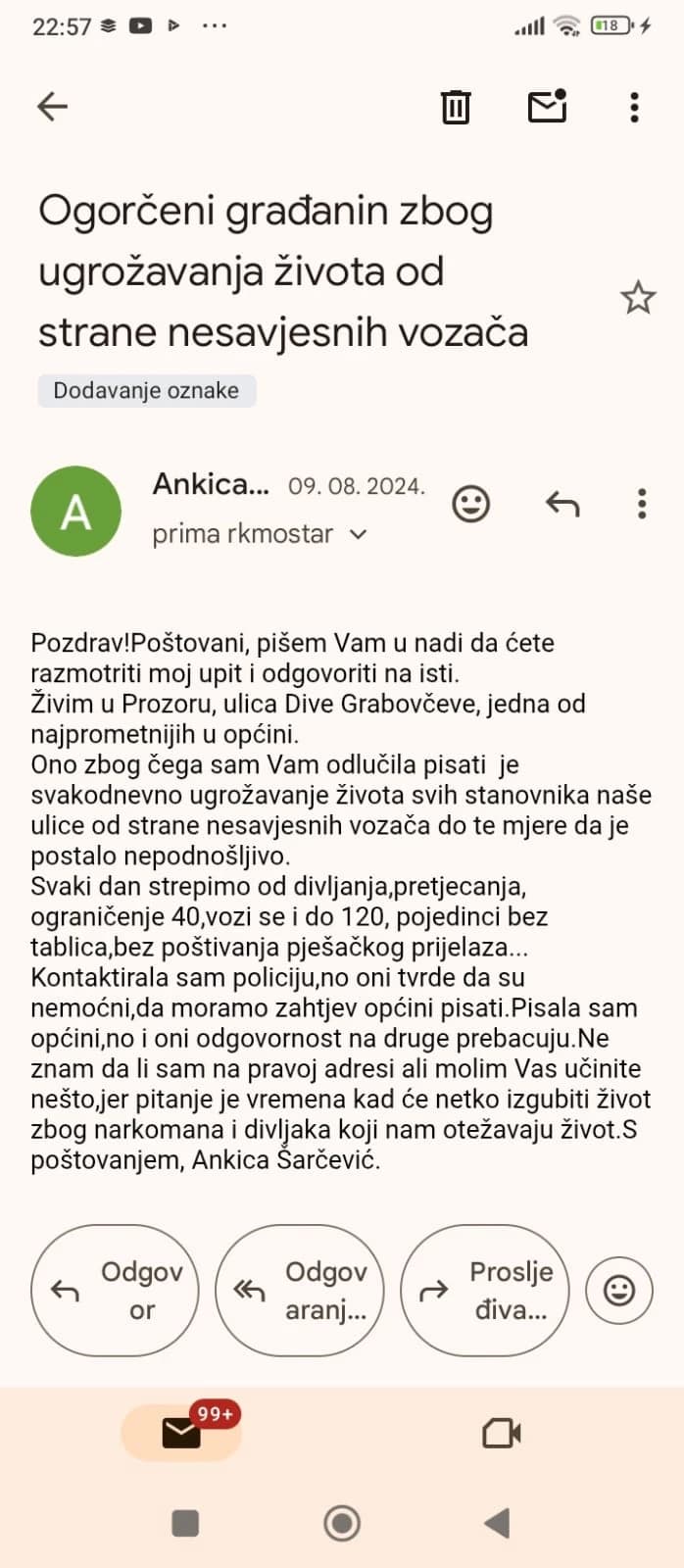 Upozorenja od strane Općinskog odbora HRS-a Prozor-Rama