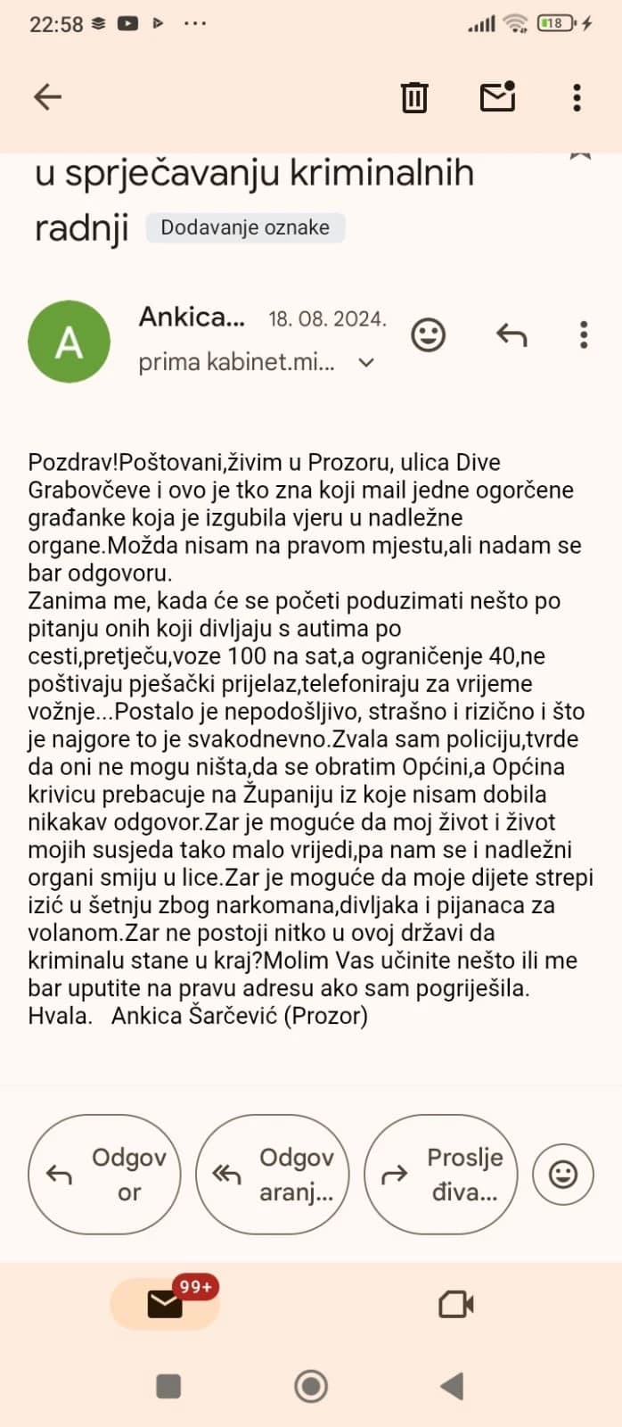 Upozorenja od strane Općinskog odbora HRS-a Prozor-Rama