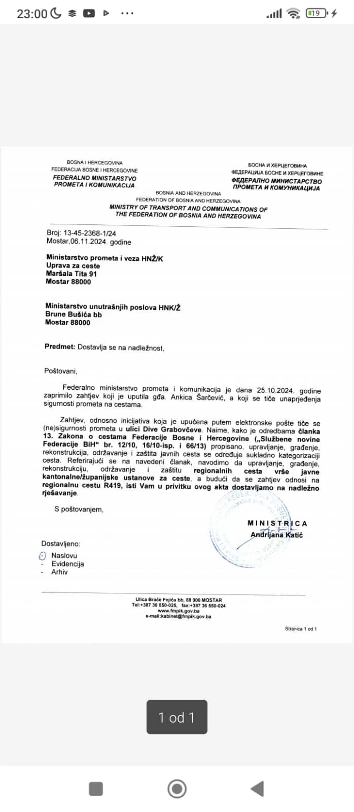 Upozorenja od strane Općinskog odbora HRS-a Prozor-Rama