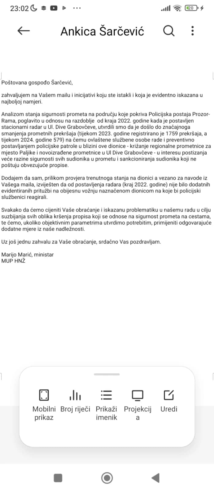 Upozorenja od strane Općinskog odbora HRS-a Prozor-Rama