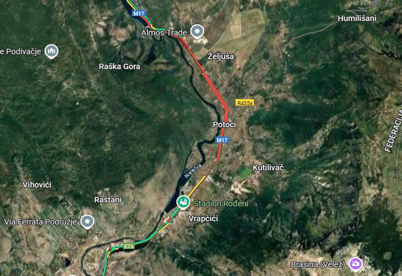 Zastoji na ulazu u Mostar: Kolone iz pravca Sarajeva, Konjica i Jablanice