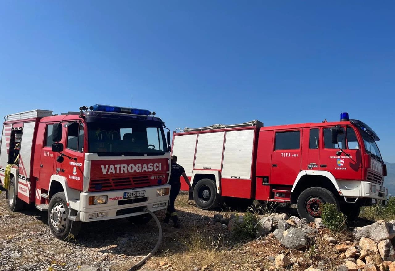 Požar na području Šušnjari - Pejića draga, općina Grude