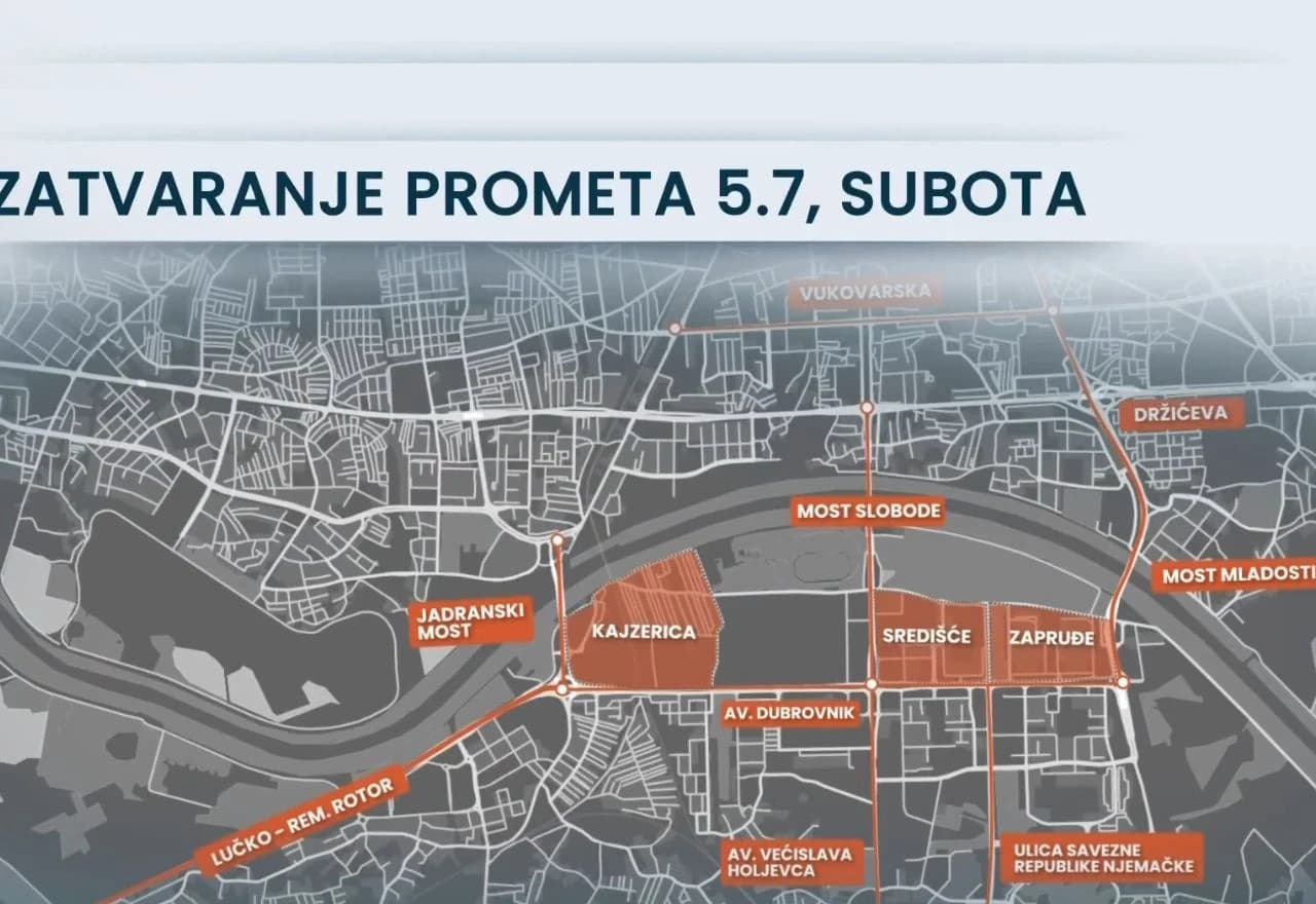 Ceste zatvorene za promet u subotu