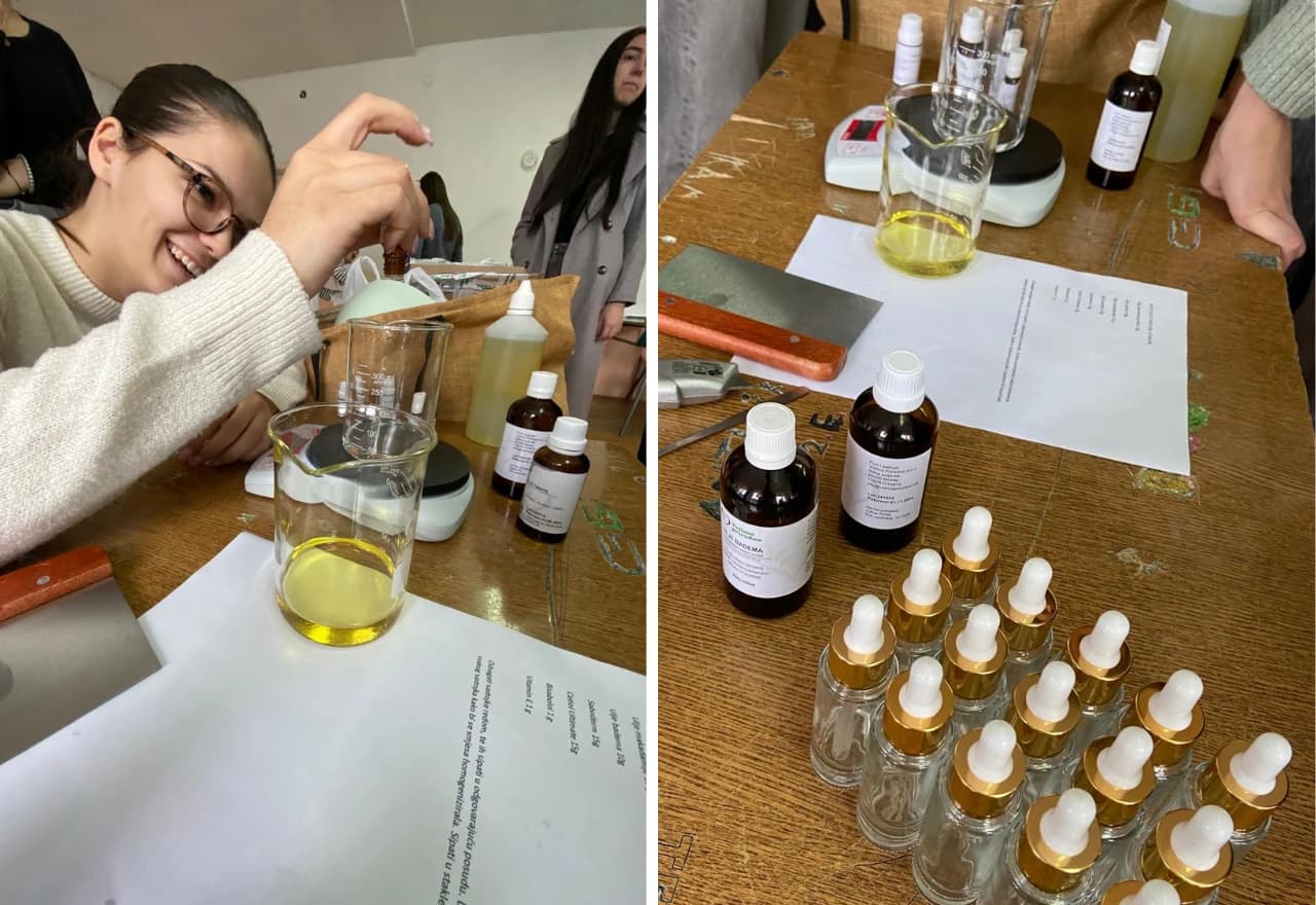 Učenici SSŠ Posušje u procesu izrade prirodne kozmetike