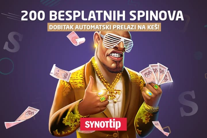 Synottip - 200 besplatnih spinova