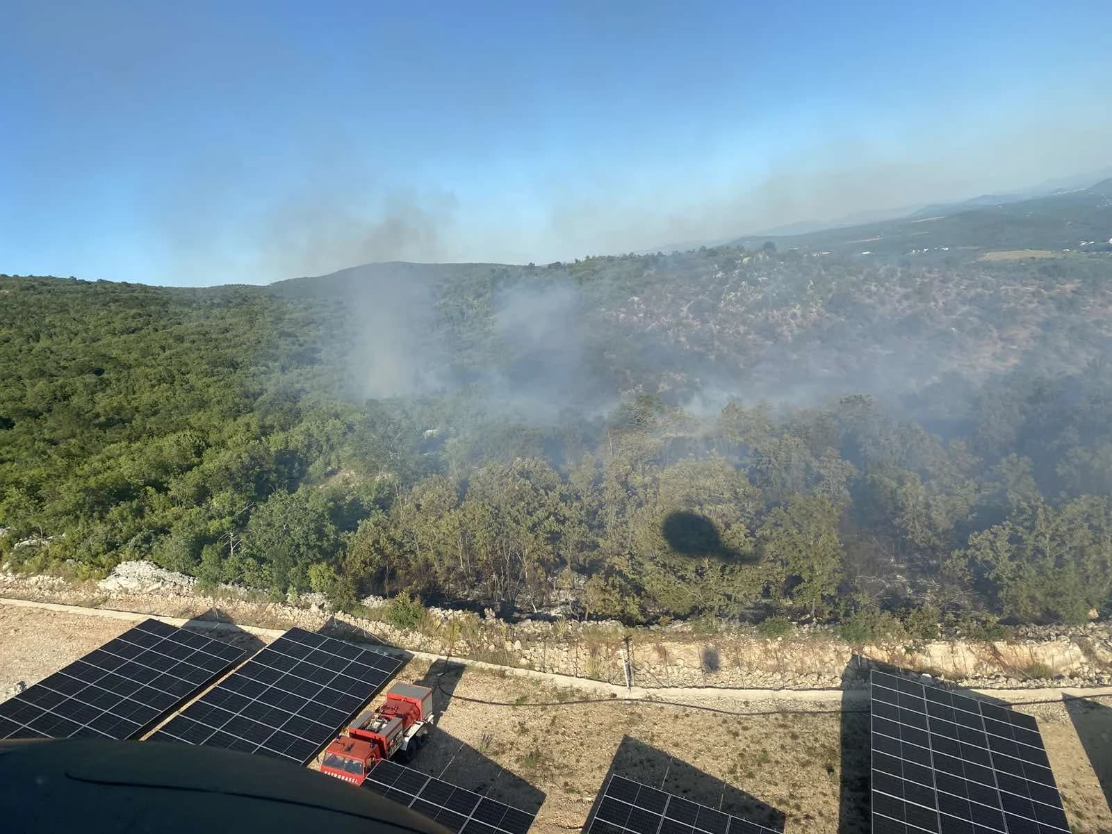 Požar na području između Tihaljine i Drinovaca