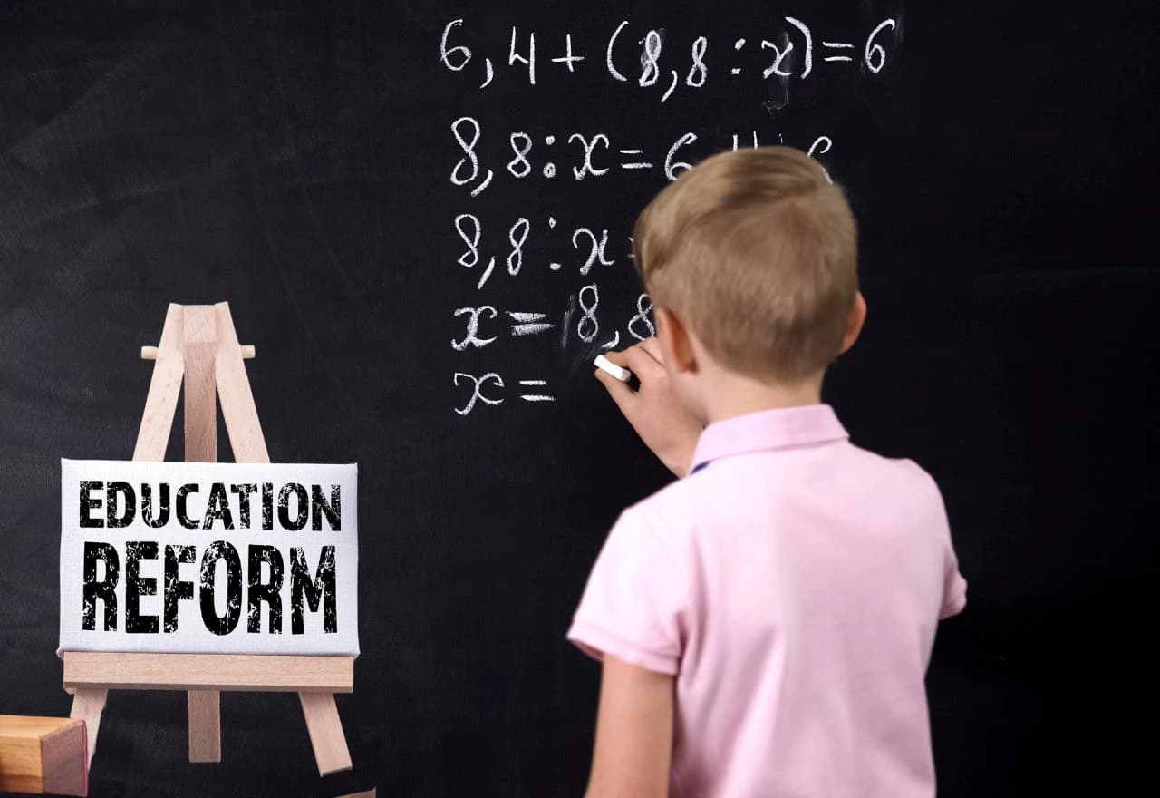 Dječak radi zadatak / Ilustracija