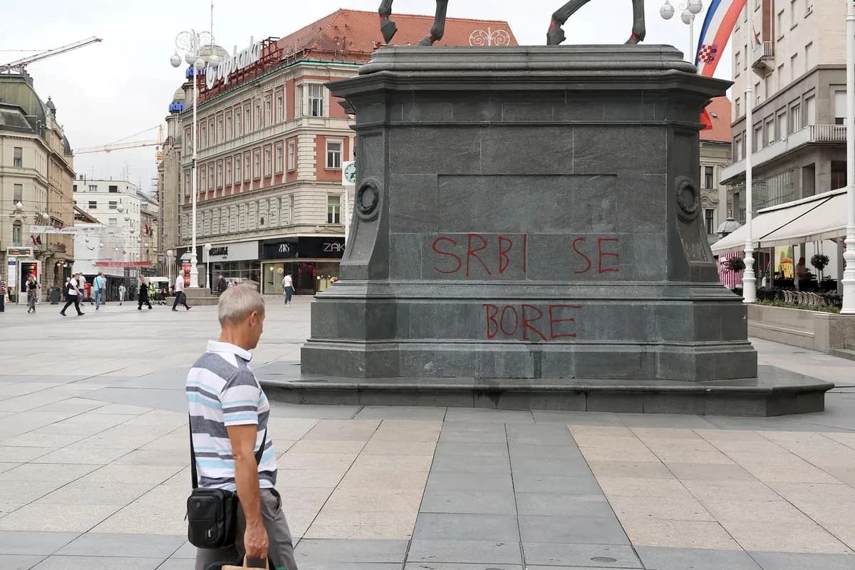 Vandaliziran spomenik banu Josipu Jelačiću