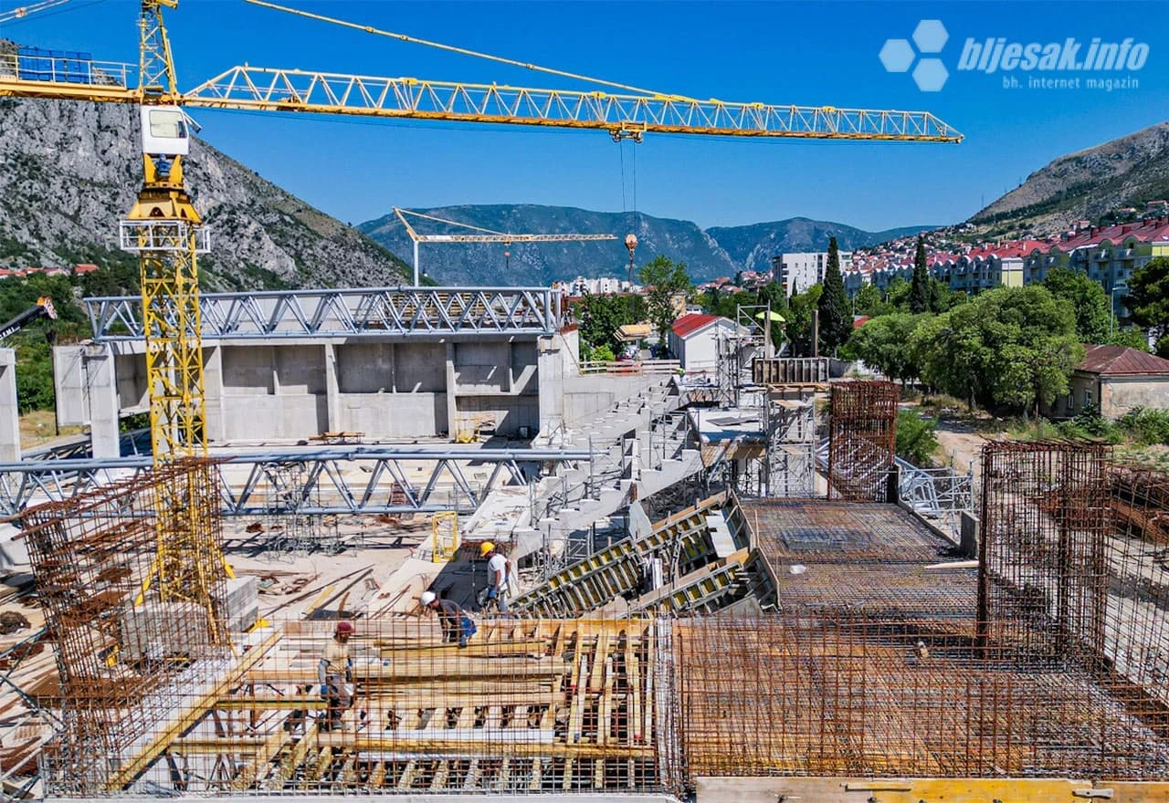 Gradilište budućeg olimpijskog bazena u Mostaru