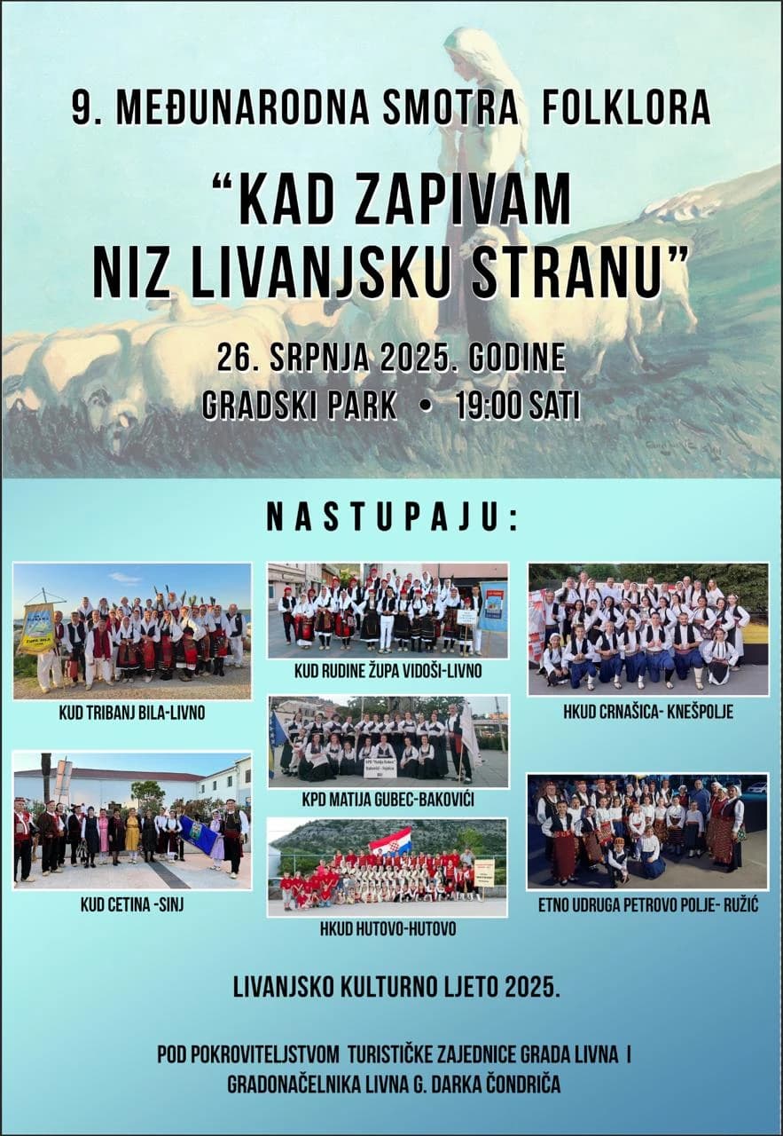 Sve je spremno za folklorni spektakl u Livnu – pogledajte tko nastupa