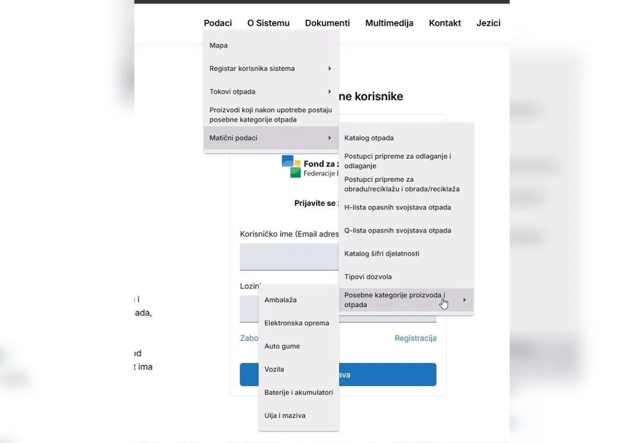 Javni modul informacijskog sistema upravljanja otpadom