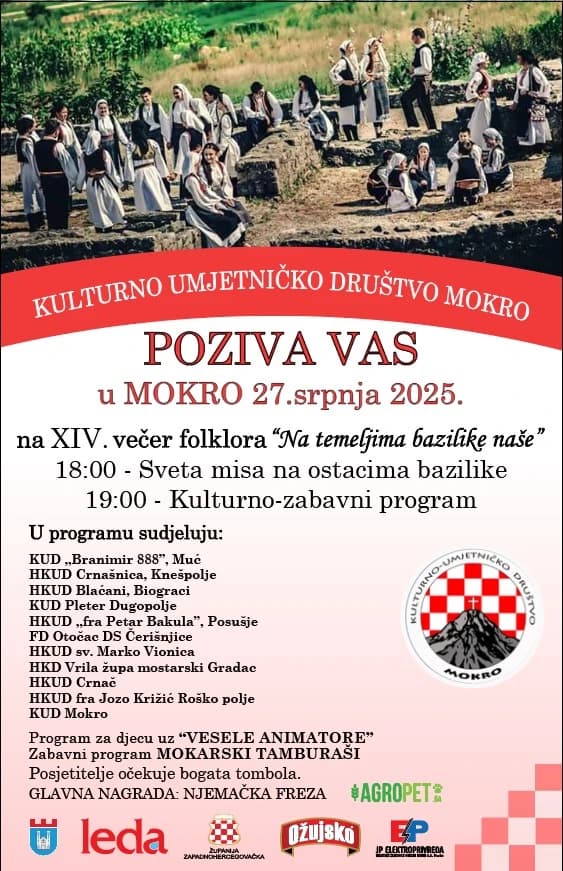 Tradicija i tamburaši u Mokrom: Najavljena 14. kulturna manifestacija