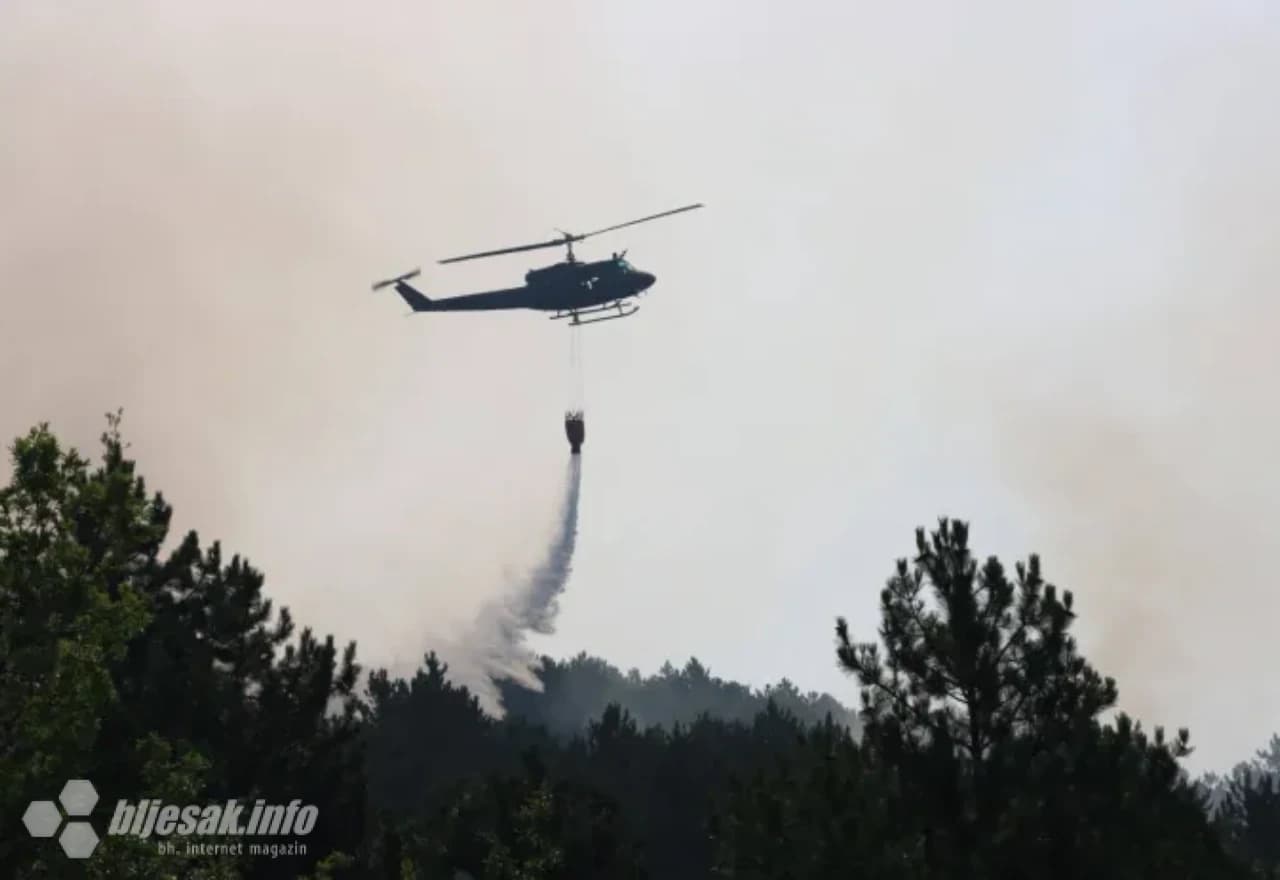 Požar kod Prozor-Rame i dalje aktivan