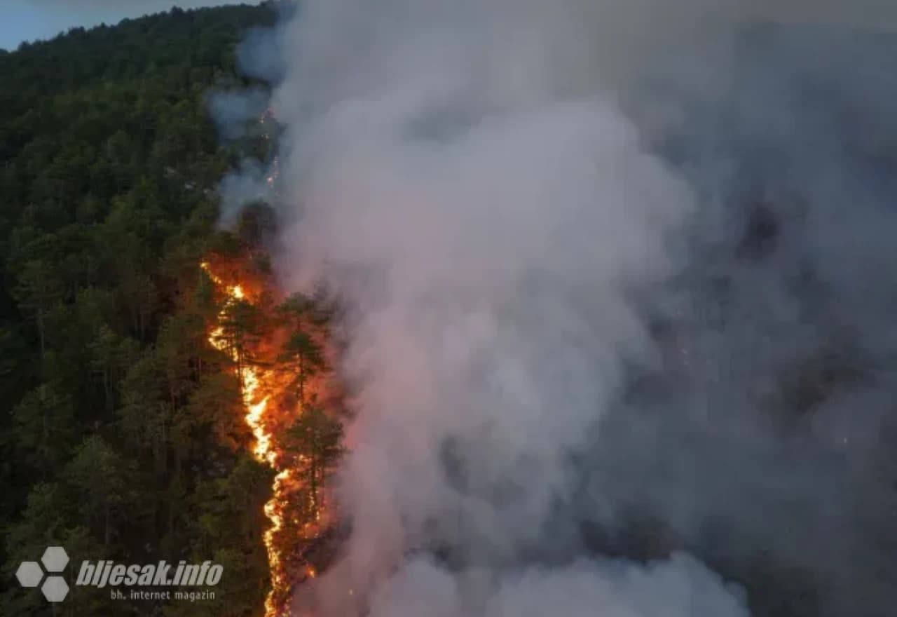 Požar kod Prozor-Rame i dalje aktivan