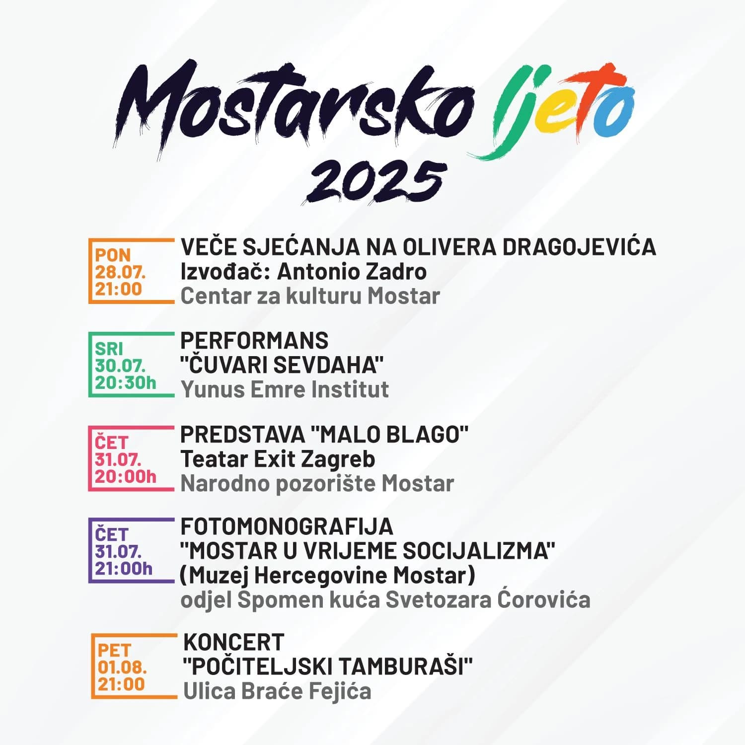 Program Mostarskog ljeta