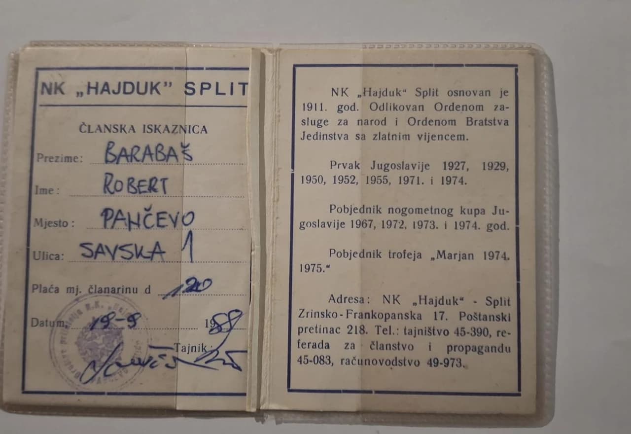 Iskaznica Torcide Pančevo