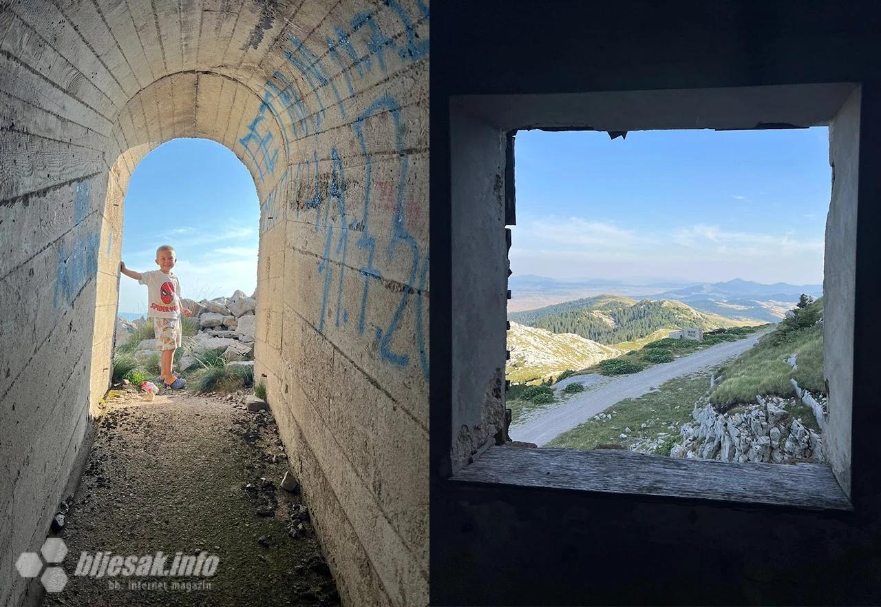Pogled iz jednoga od tunela (lijevo) i kroz prozor napuštene kuće (desno)