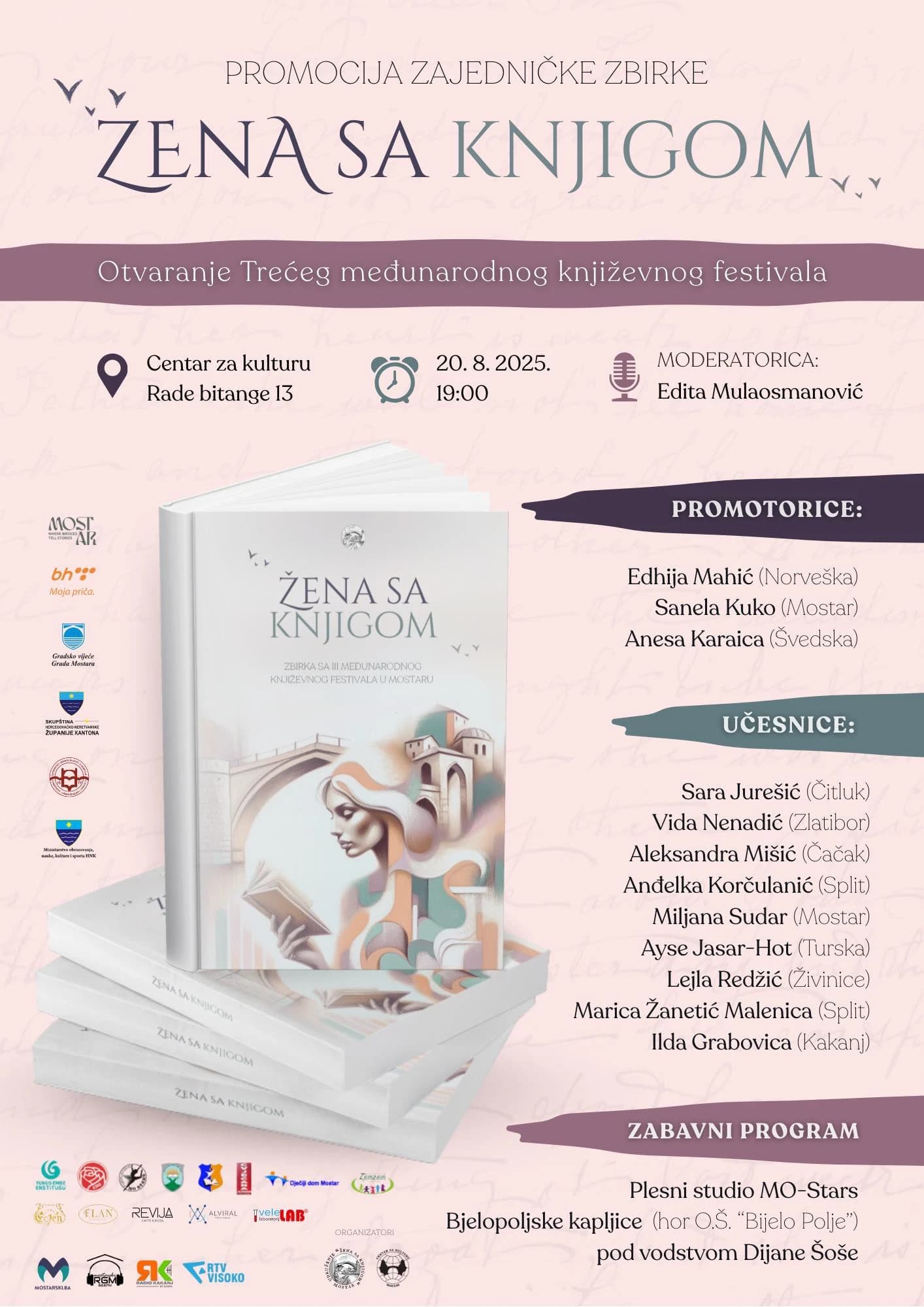 Mostar domaćin Trećeg međunarodnog festivala „Žena sa knjigom“
