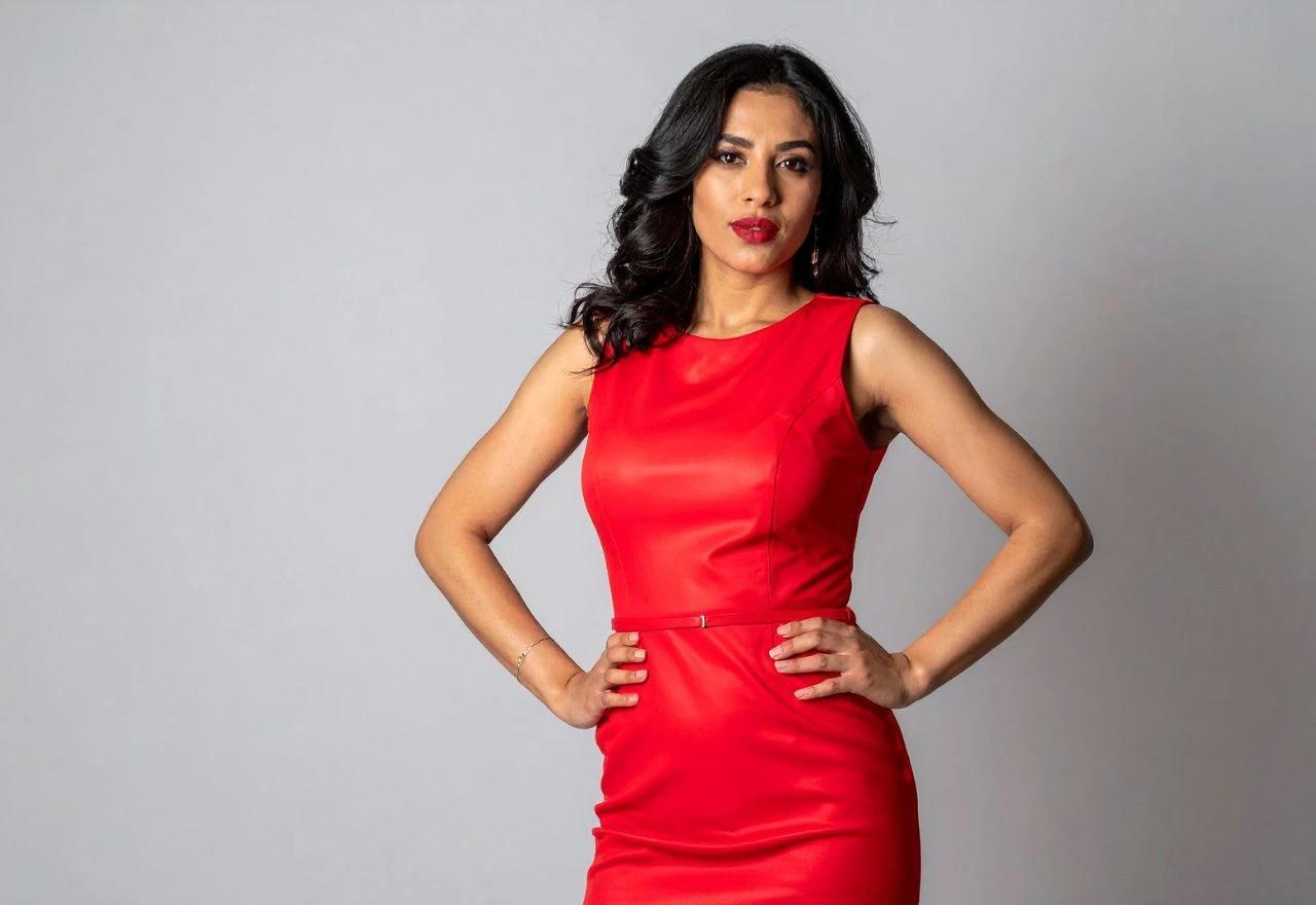 Žena u crvenoj haljini