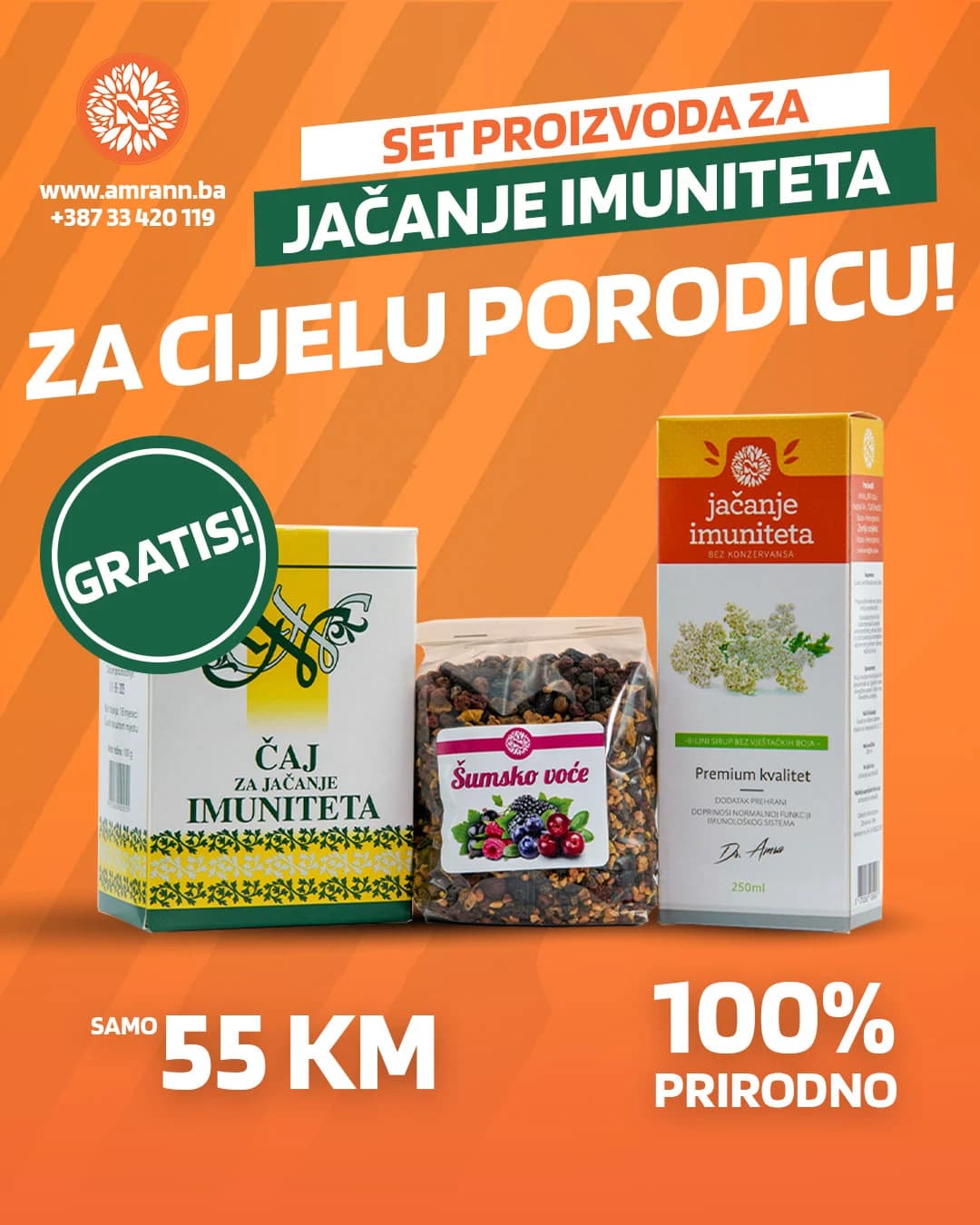Amra NN set prirodnih proizvoda za jačanje imuniteta – 100% prirodno