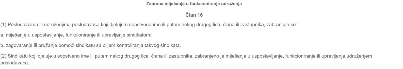 Odredba Zakona o radu