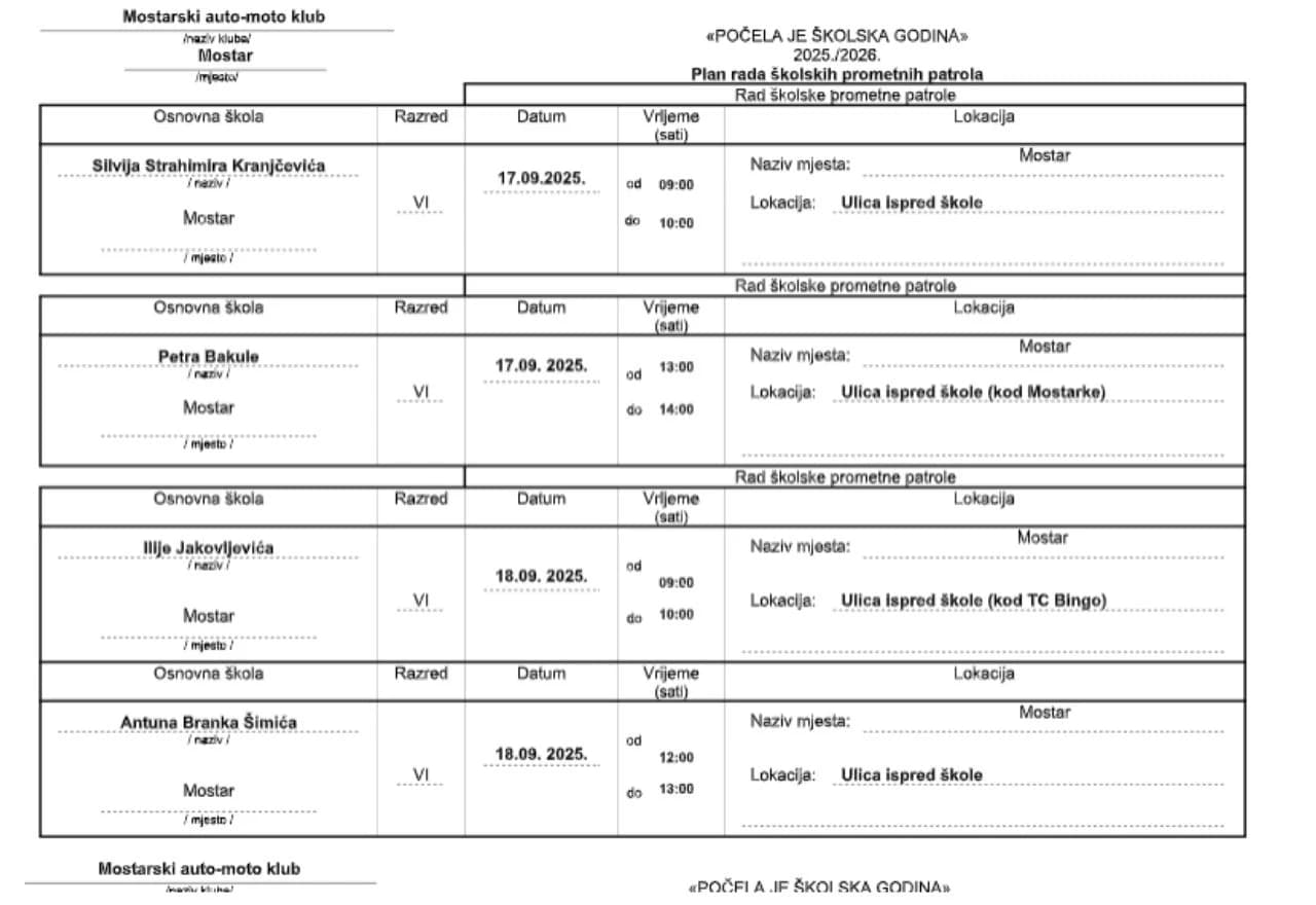 Prometno-preventivna akcija "Počela je školska godina"