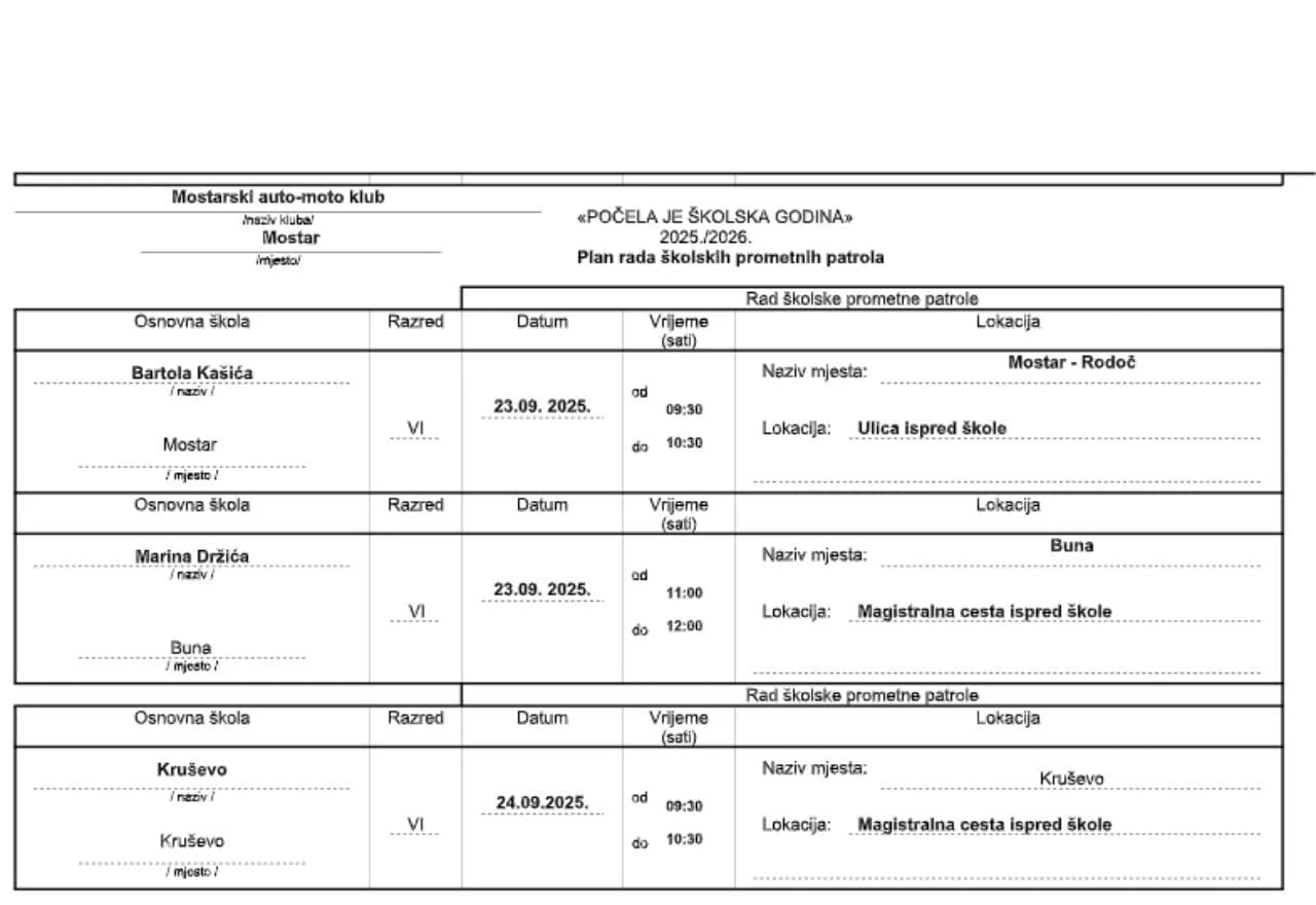 Prometno-preventivna akcija "Počela je školska godina"