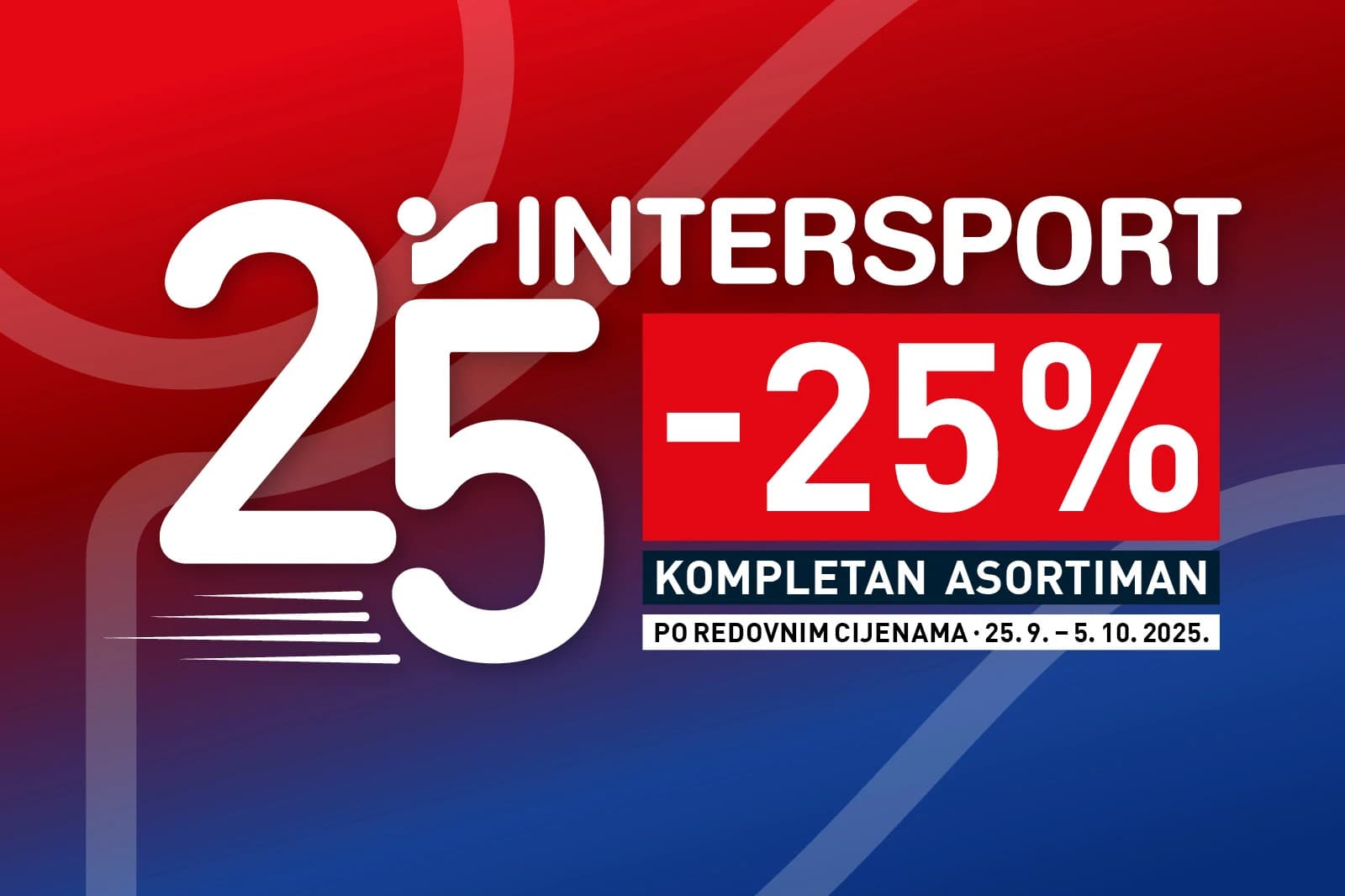 Intersport poklanja -25% popusta