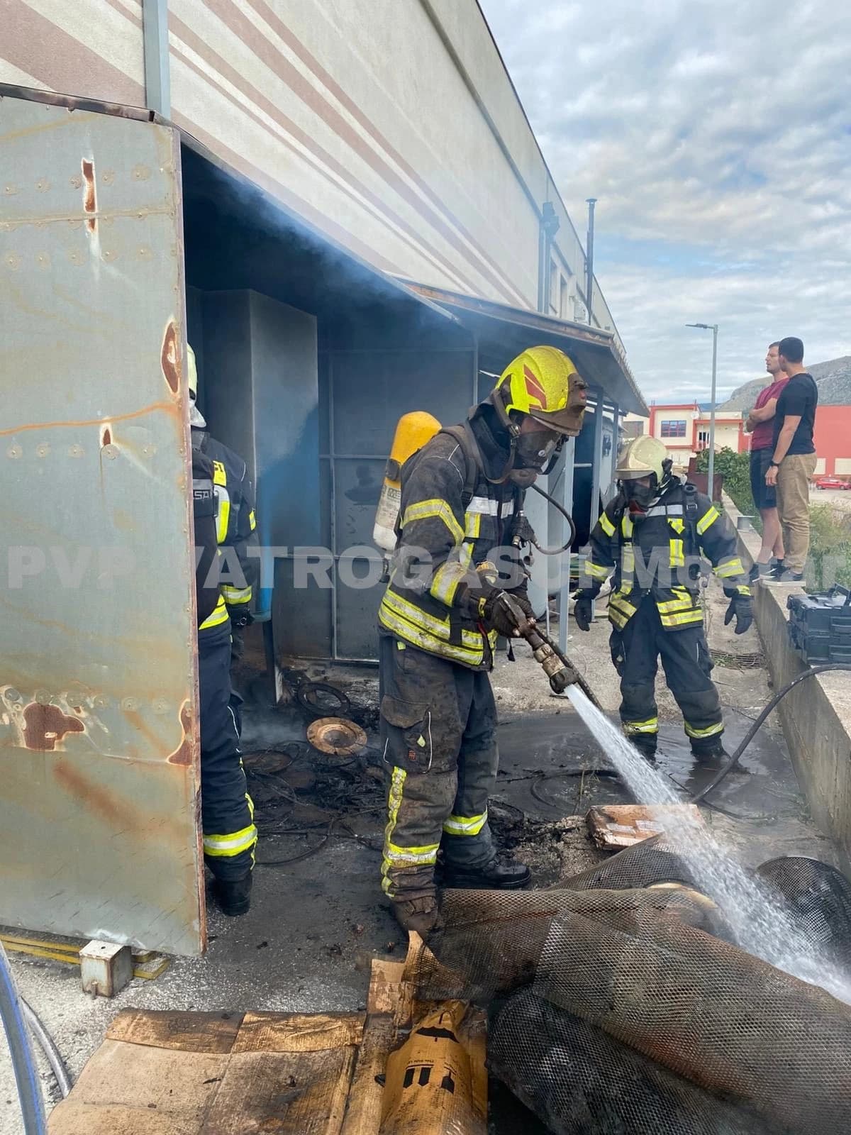 Požar na kompresoru