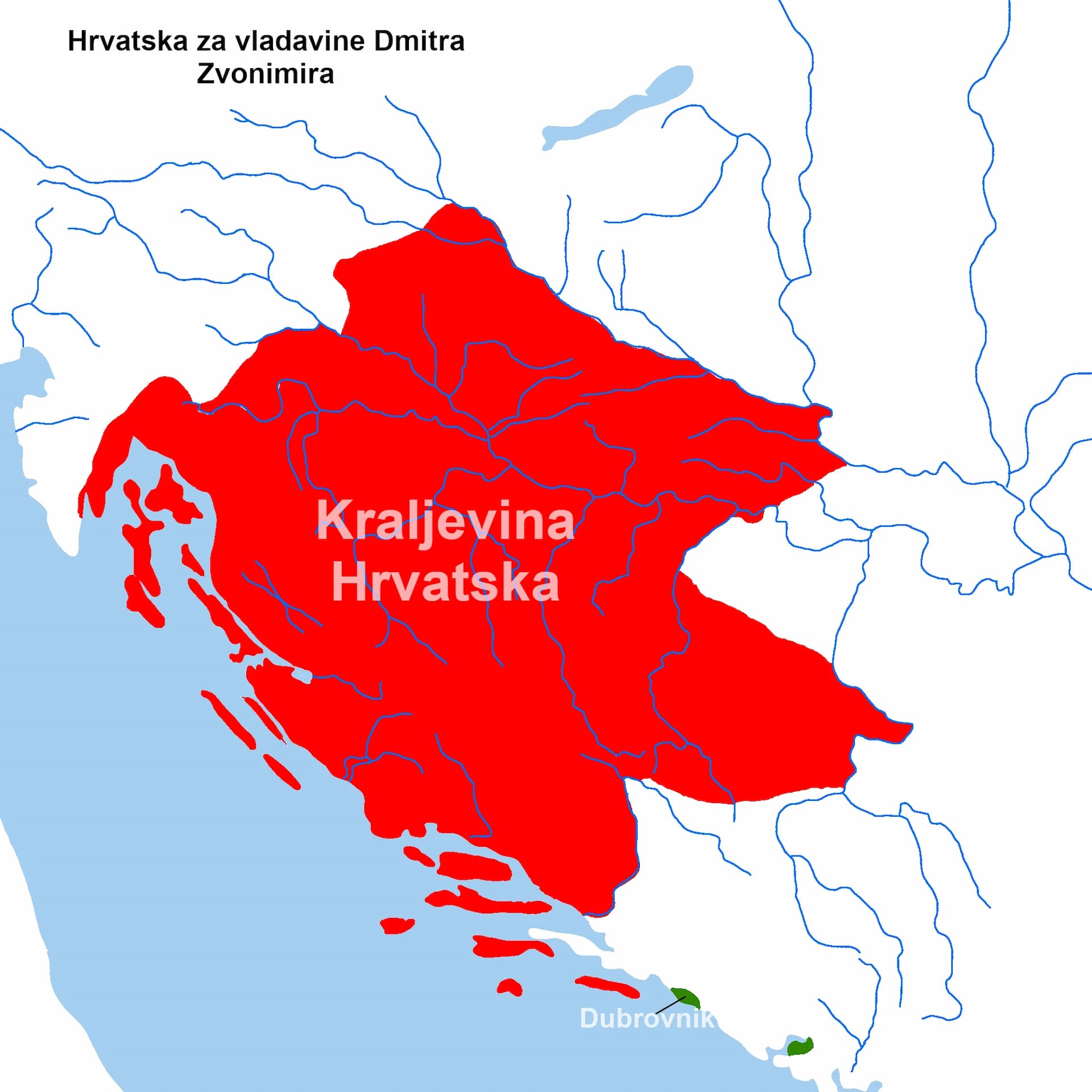 Područje vladavine Dmitra Zvonimira