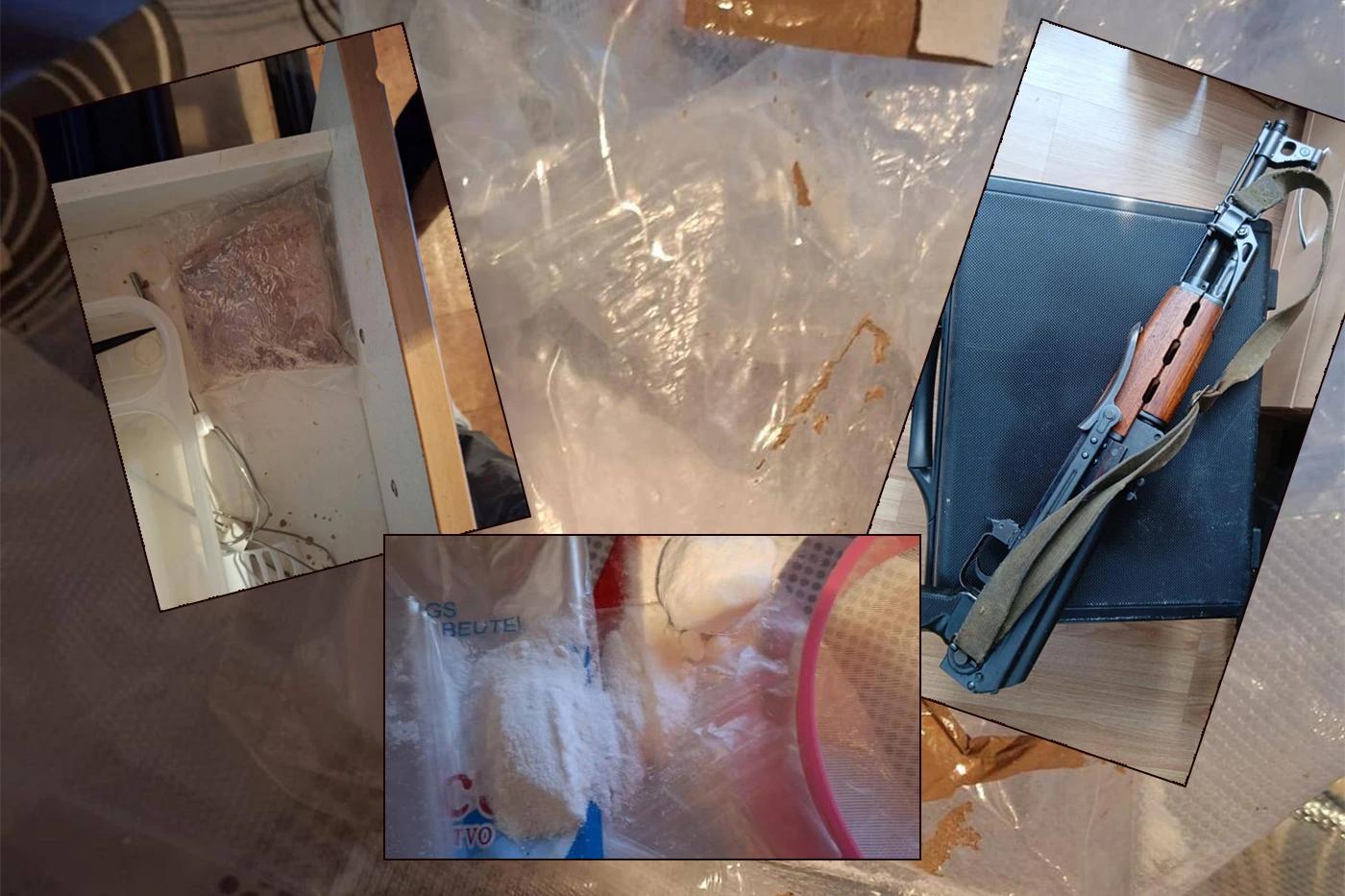 U akciji MUP-a ŽZH pronađeno je više od 1.000 grama kokaina vrlo visoke čistoće, oko 100 grama heroina, automatska puška sa streljivom i dokumentacija povezana s krivotvorenjem isprava.