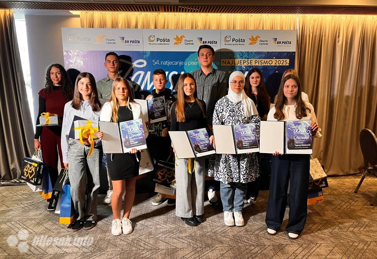 U Mostaru dodijeljene nagrade najboljim mladim autorima Međunarodnog natjecanja u pisanju pisama