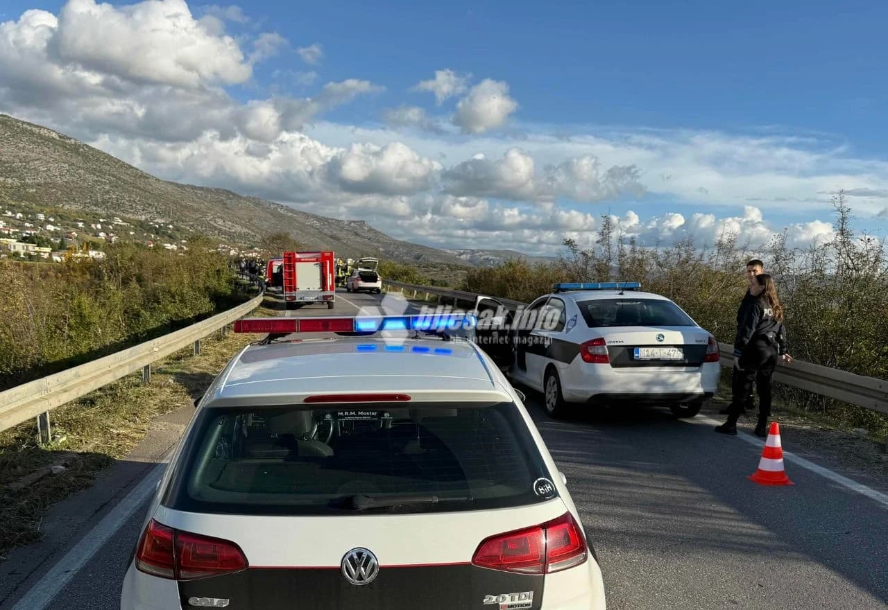 Teška prometna nesreća na dionici Mostar - Nevesinje