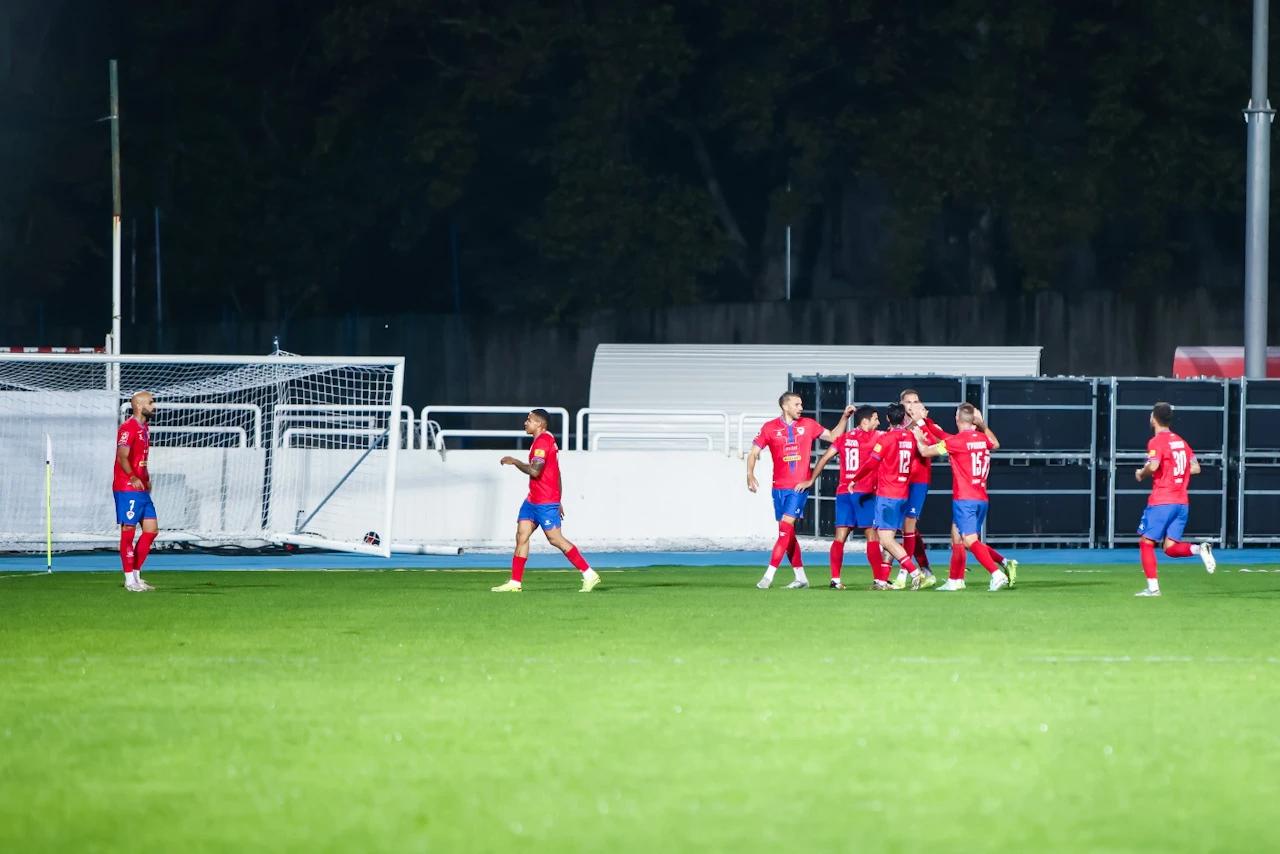 Slavlje Borca nakon pogotka