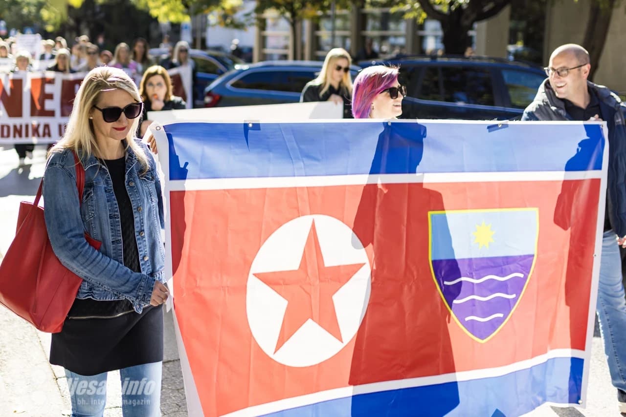 Mostar: Prosvjed zdravstvenih radnika