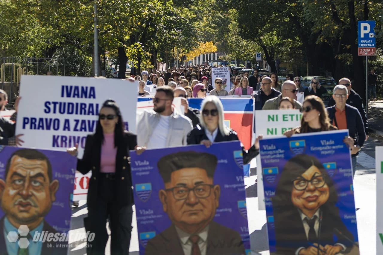 Mostar: Prosvjed zdravstvenih radnika